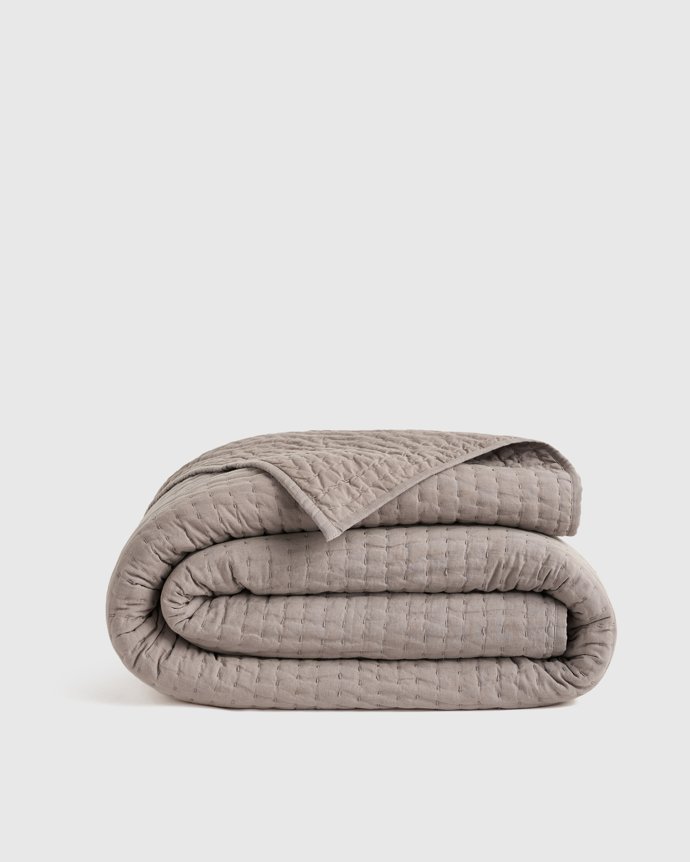 European Linen Cotton Stitch Quilt - Willowleaf, King/Cal King