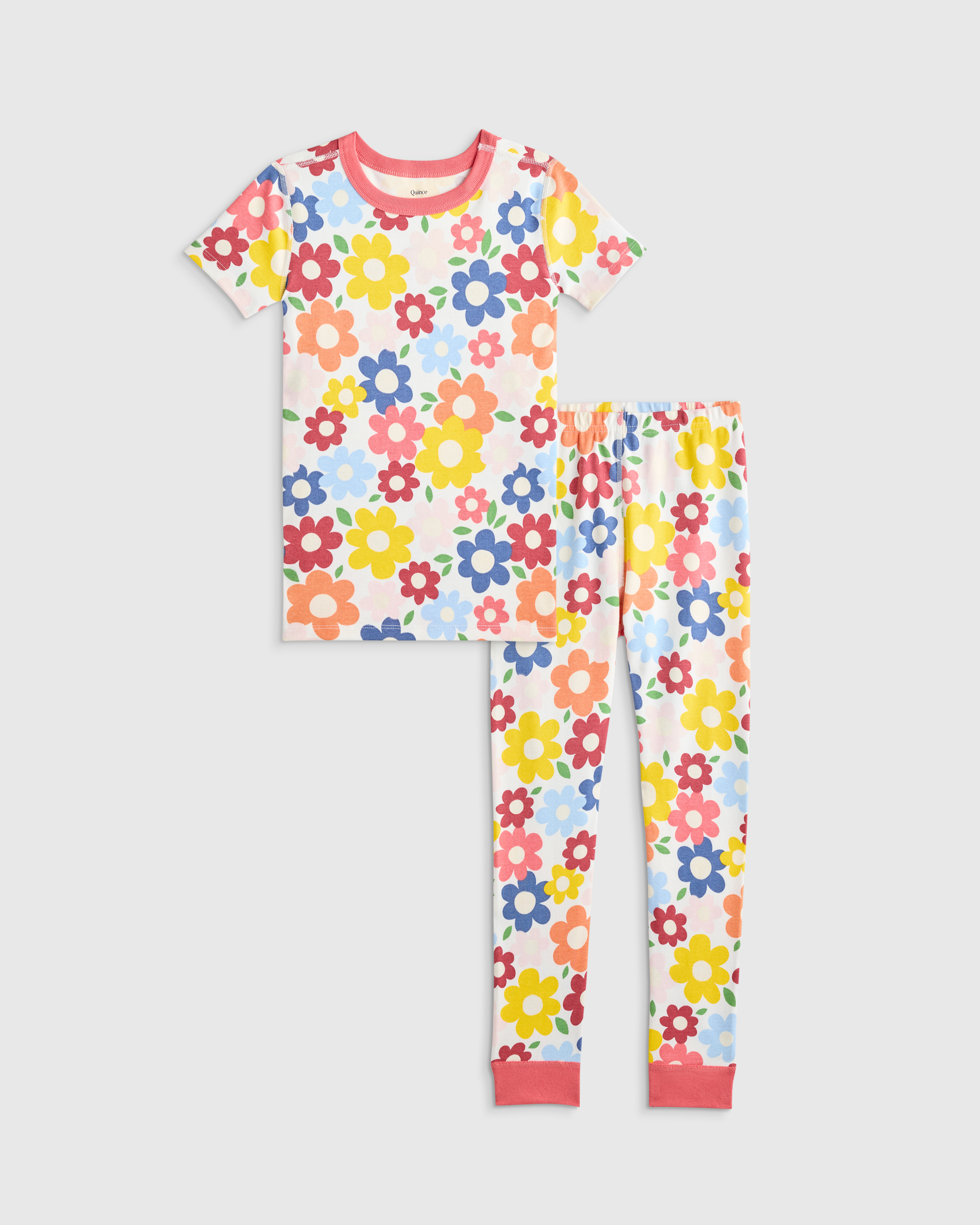 100% Organic Cotton Short Sleeve and Pant Pajama Set