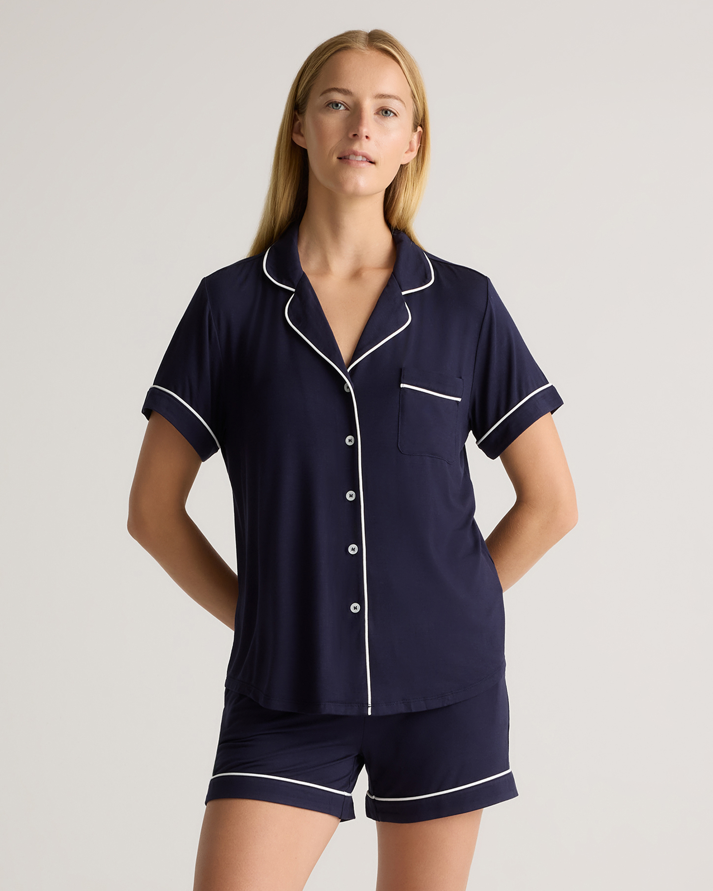 Bamboo Jersey Short Sleeve Pajama Set 		 		 		 		 		