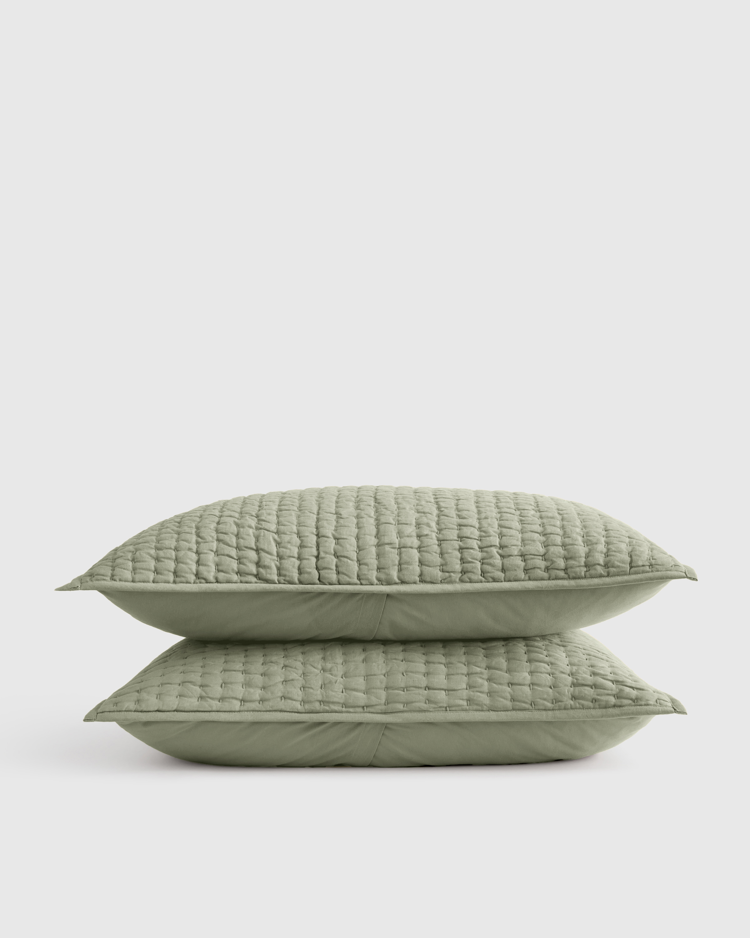 European Linen Cotton Stitch Sham Set