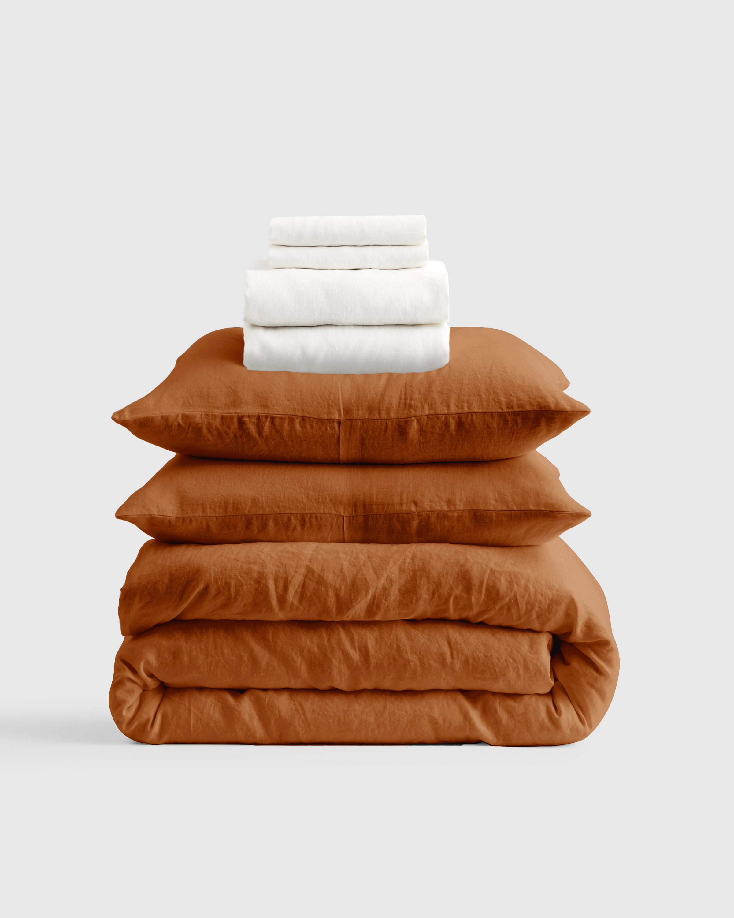 tobacco linen sheets Fitted Sheet (Tobacco Stripe) ROUX Spruce up your bed with our linen sheet set in cinnamon color European Linen Deluxe Bedding Bundle