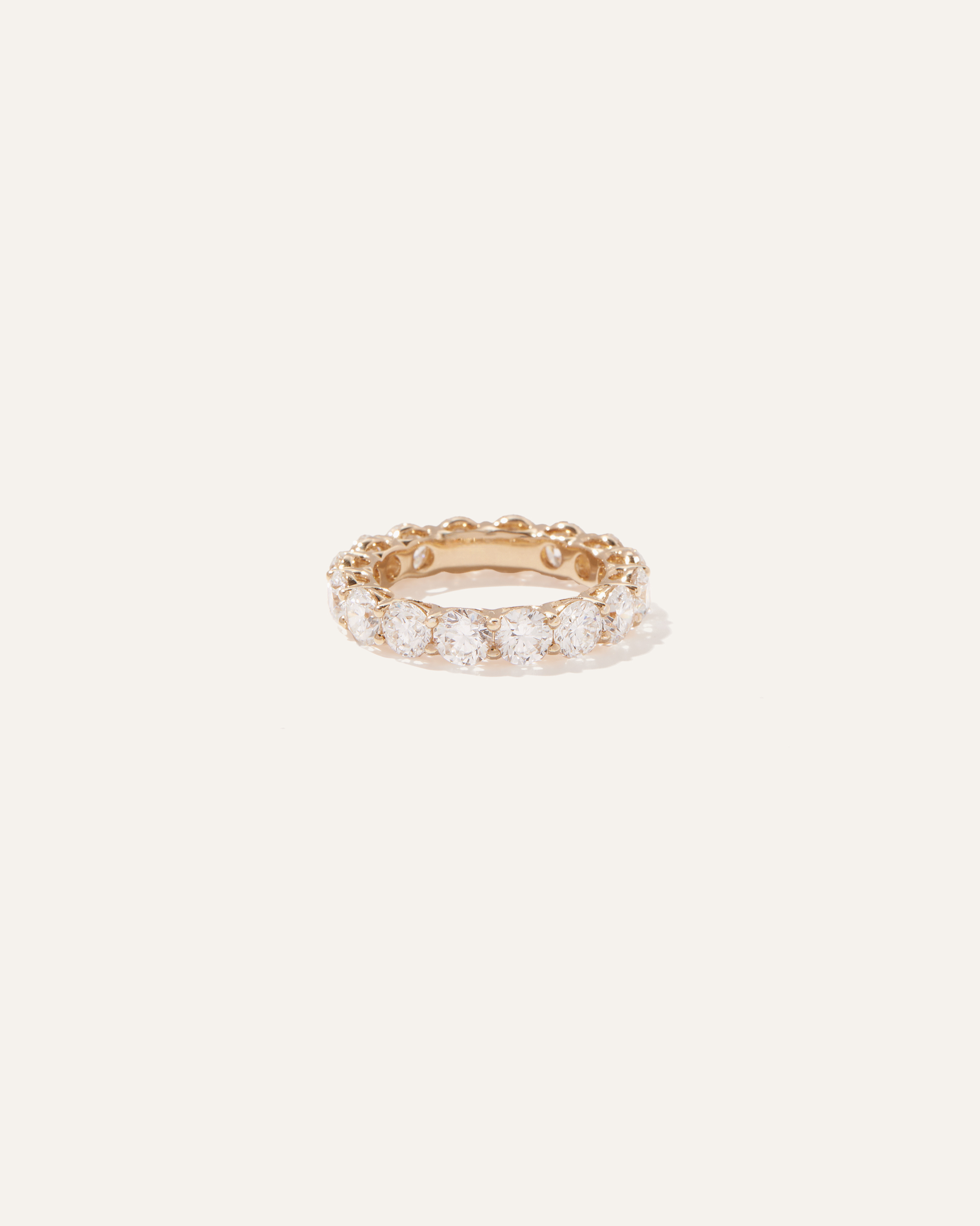 Quince Women's Lab Grown Diamond Round Eternity Band Rings In Yellow Gold