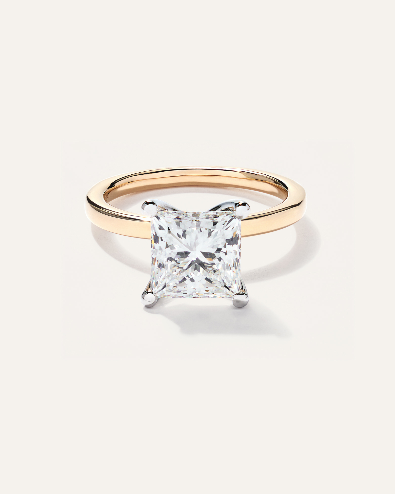 Lab Grown Diamond Princess Comfort Fit Engagement Ring - 3ct