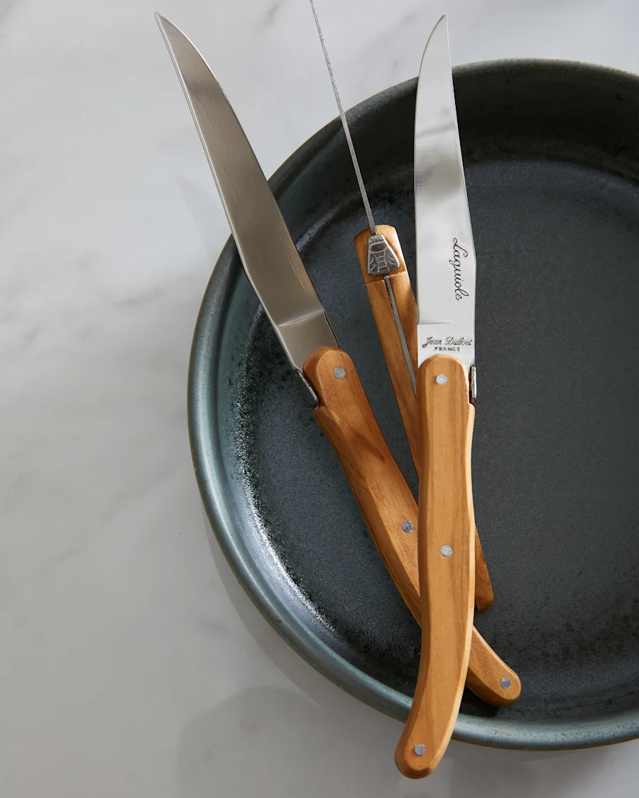 Kitchen LaguioleSteakKnives Olivewood 522