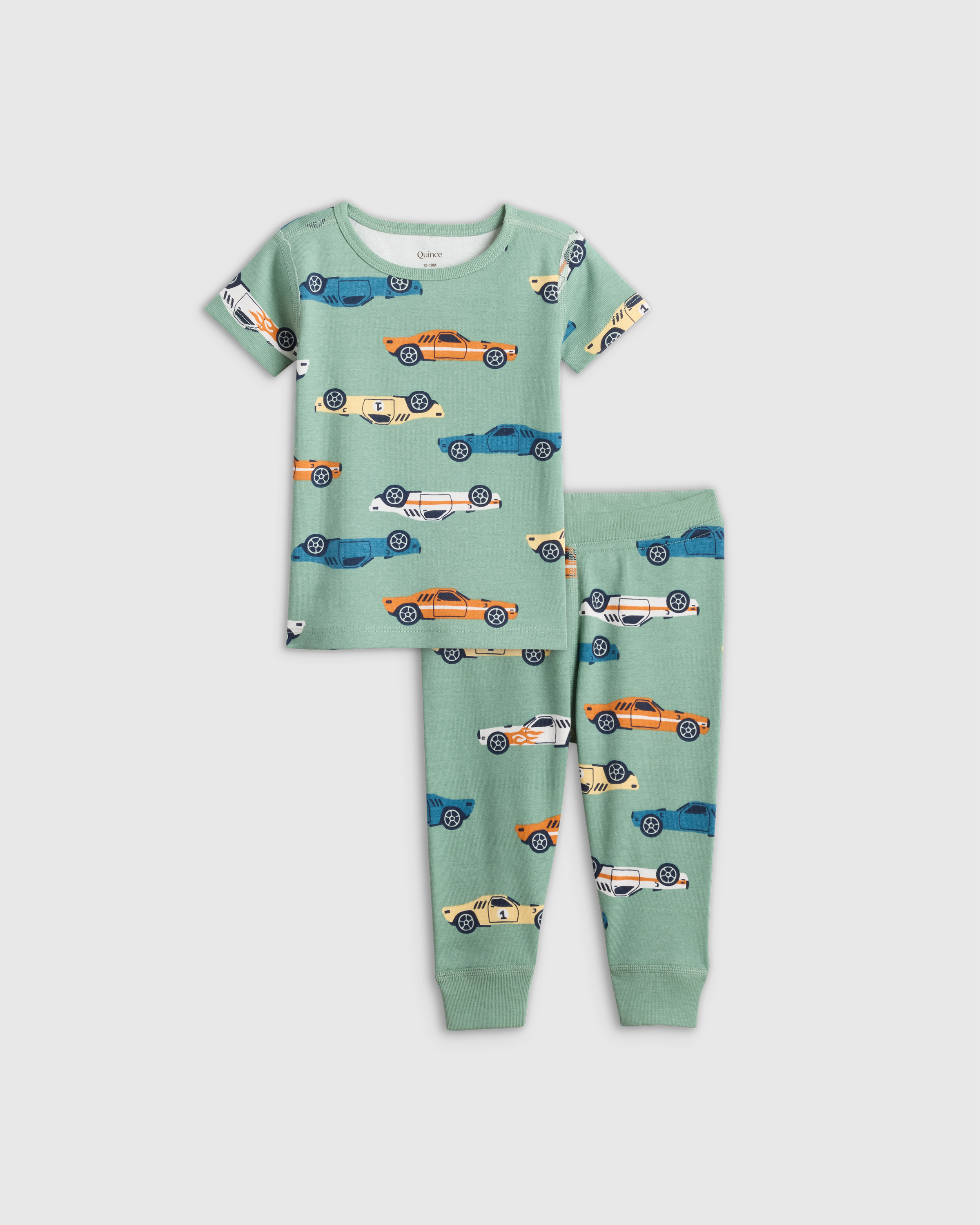 100% Organic Cotton Short Sleeve and Pant Pajama Set