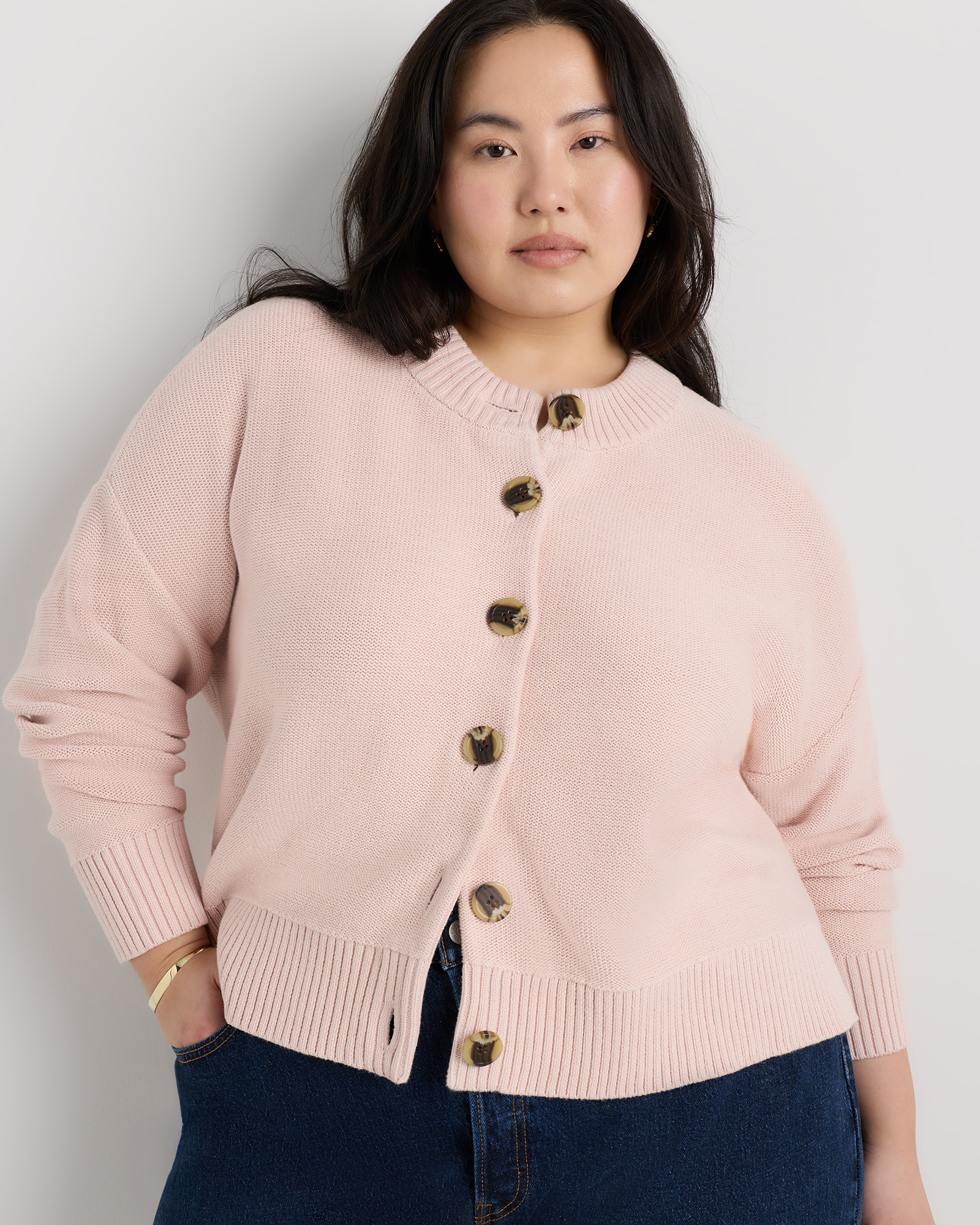100% Organic Cotton Cropped Cardigan