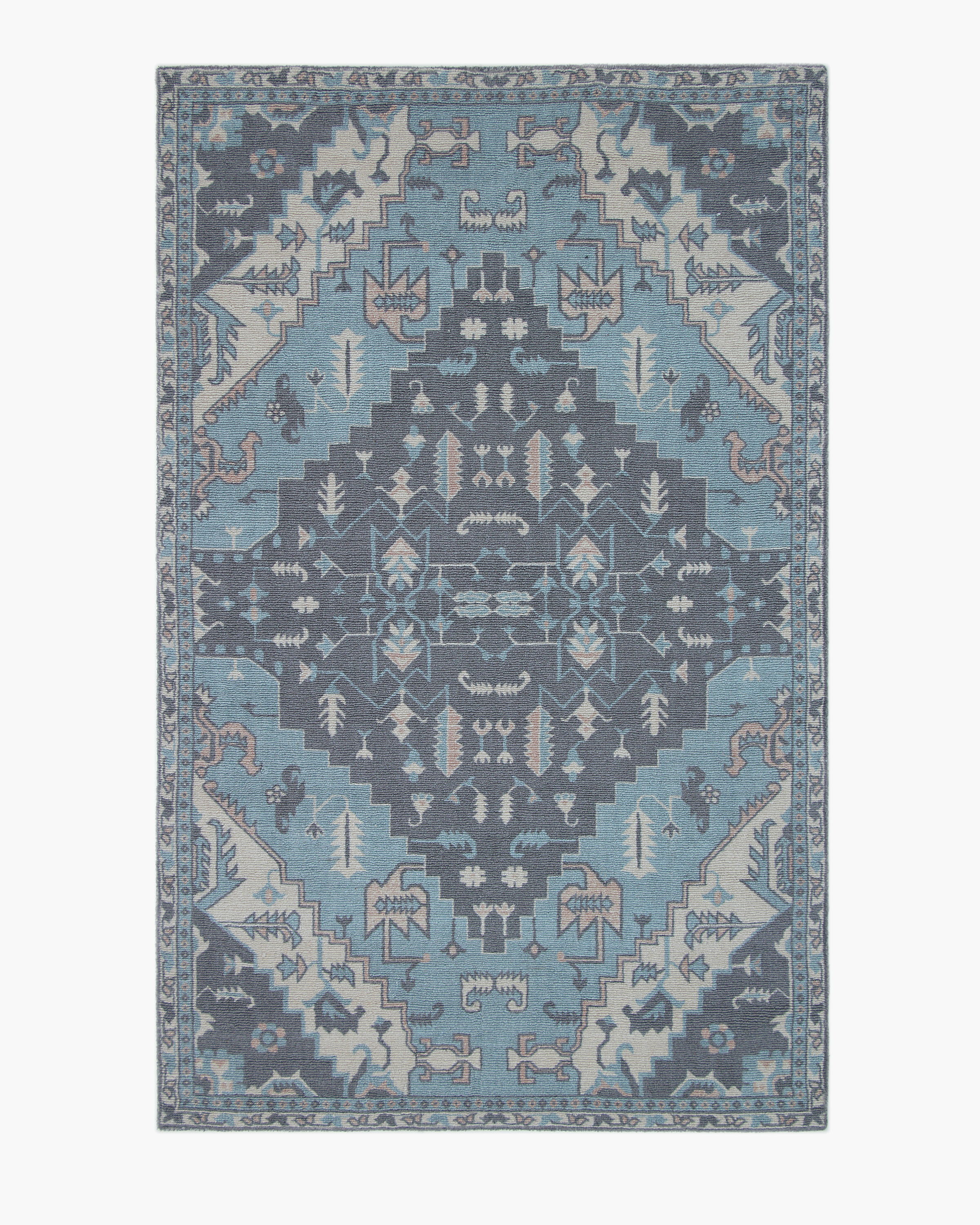 Quince Aida Tufted Wool Rug In Dusty Blue
