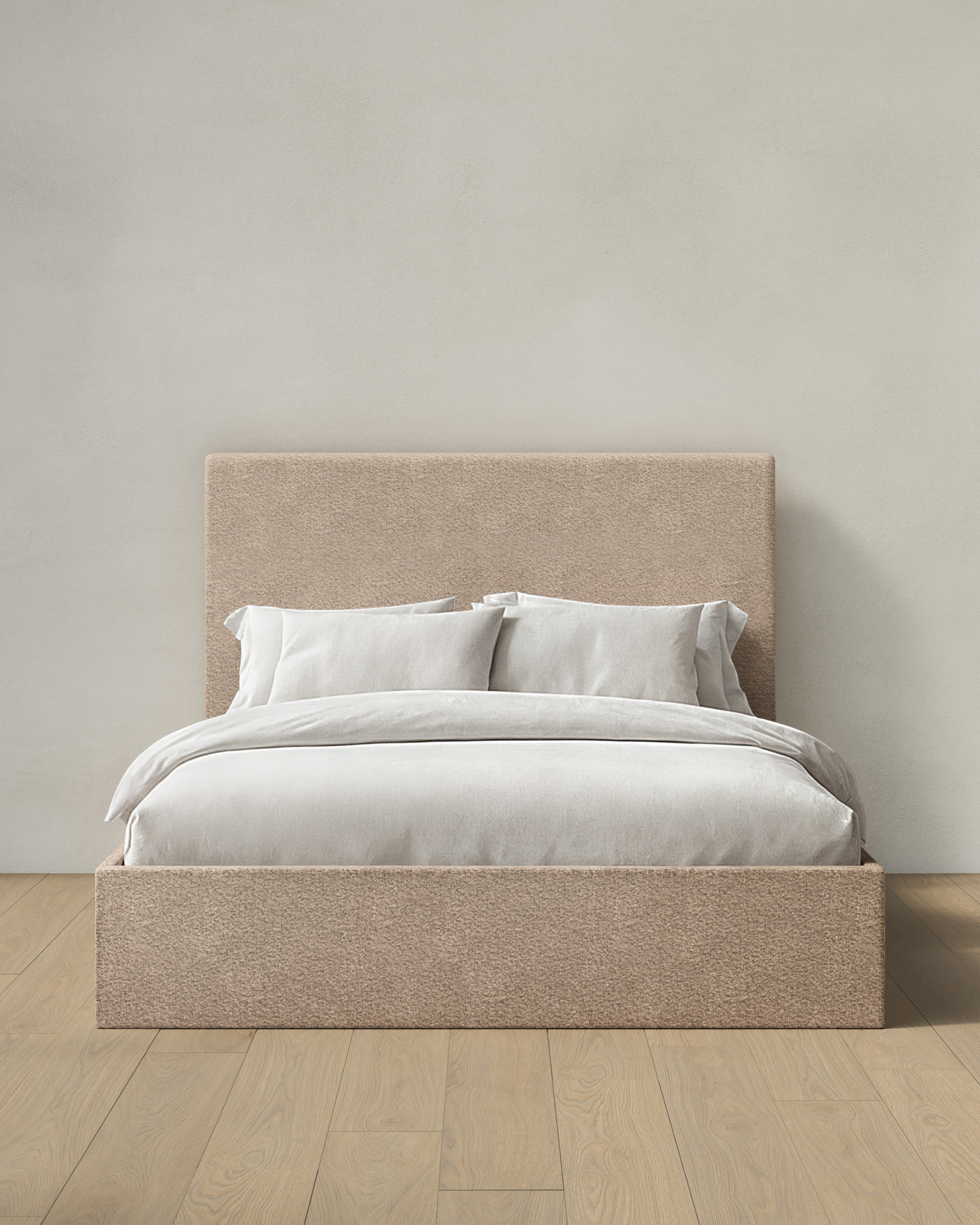 Plush Boucle Square Bed