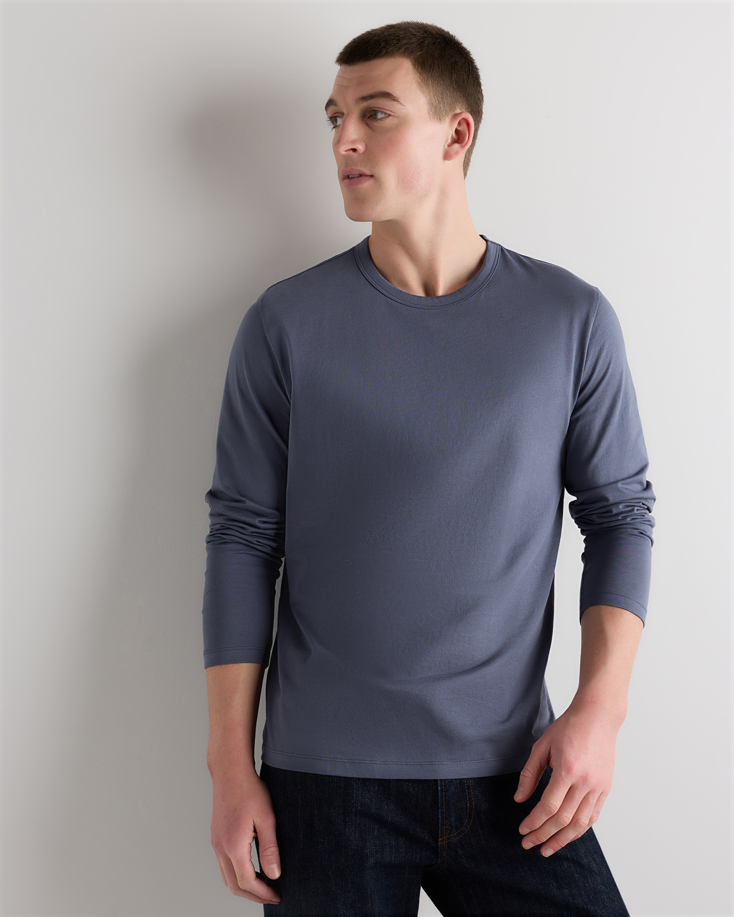 100% Pima Cotton Luxe Touch Long Sleeve Tee