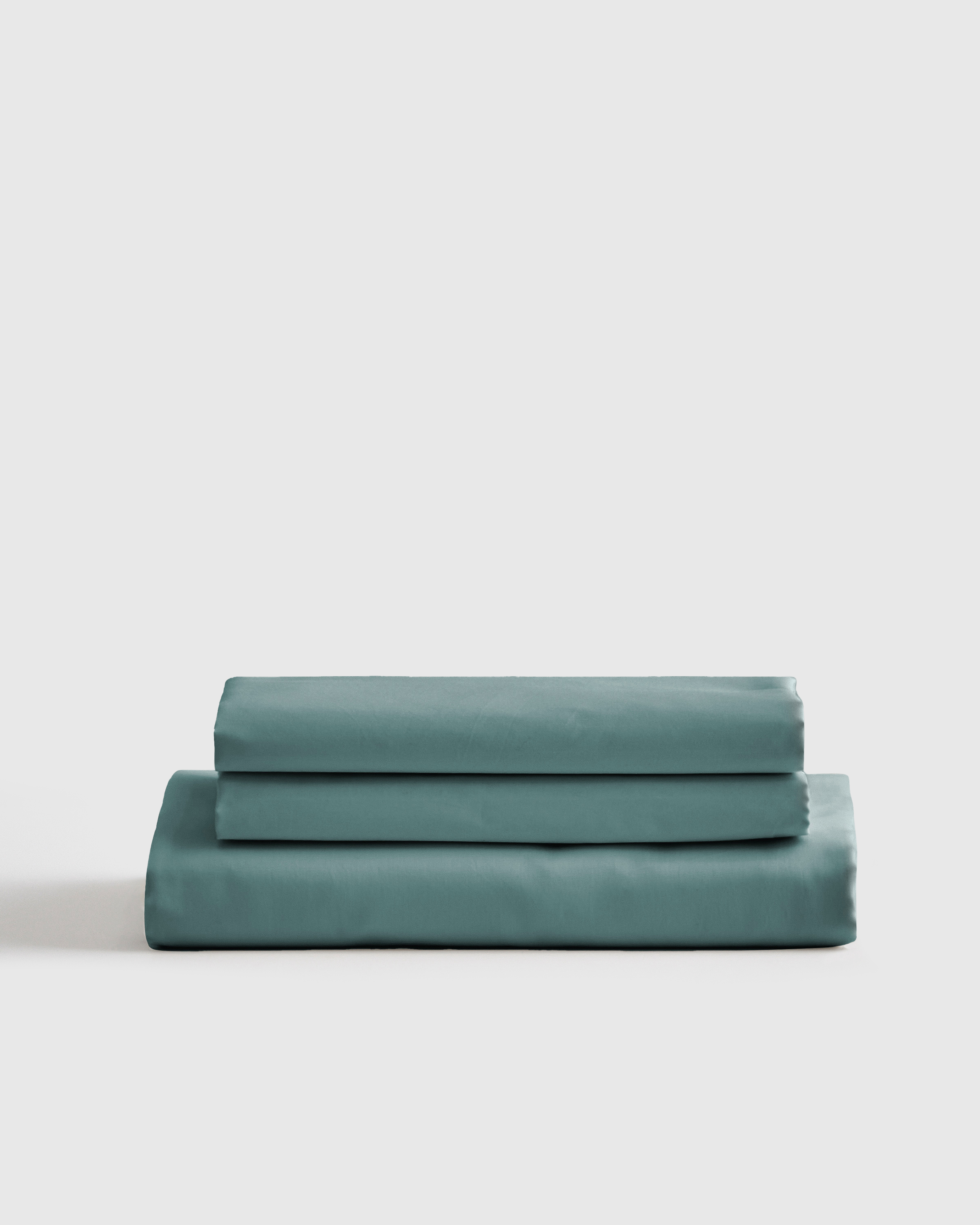 Shop Quince Luxury Organic Sateen Fitted Sheet Set In Pine