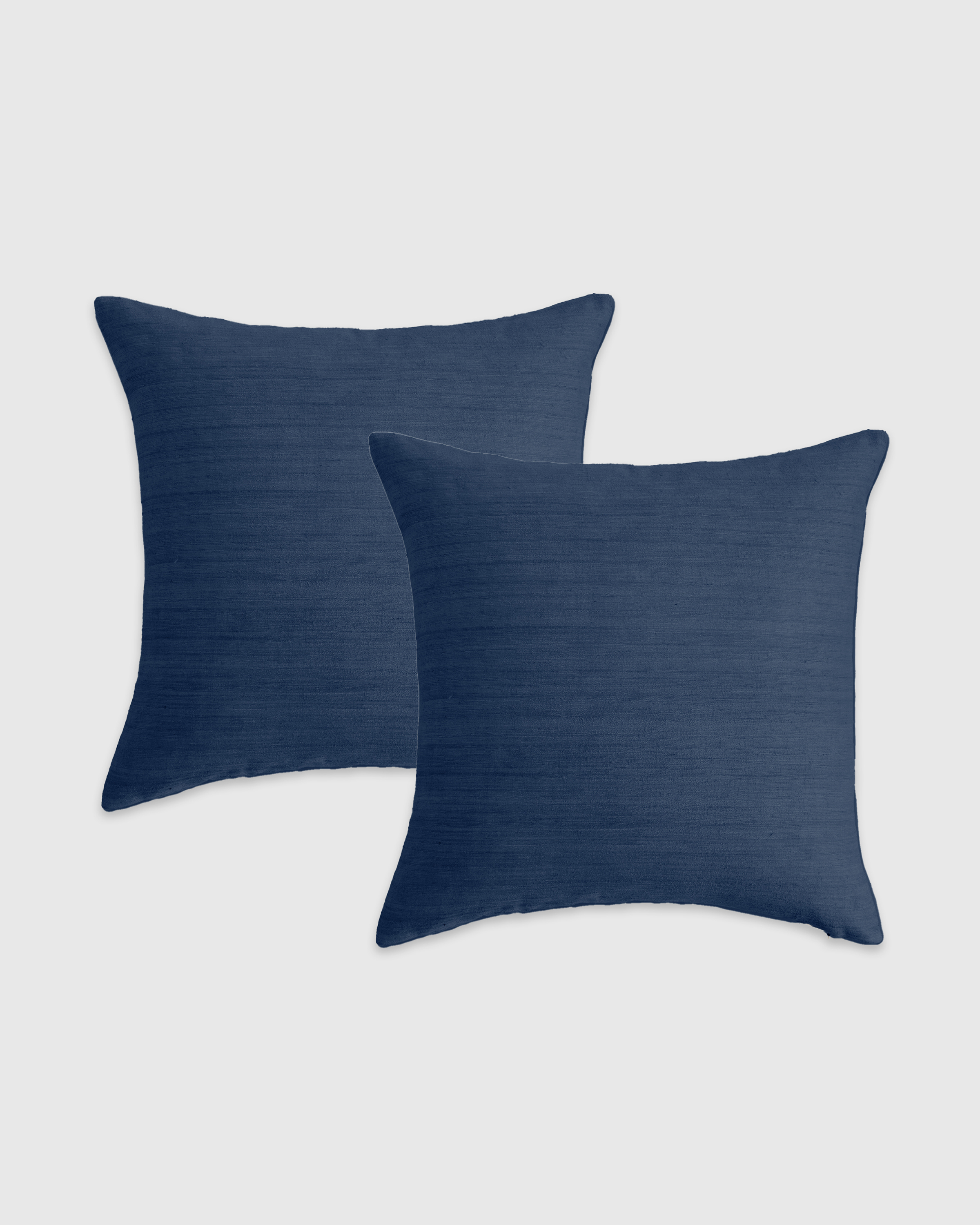 Quince Raw Silk Pillow Cover Set Of 2 In Blue