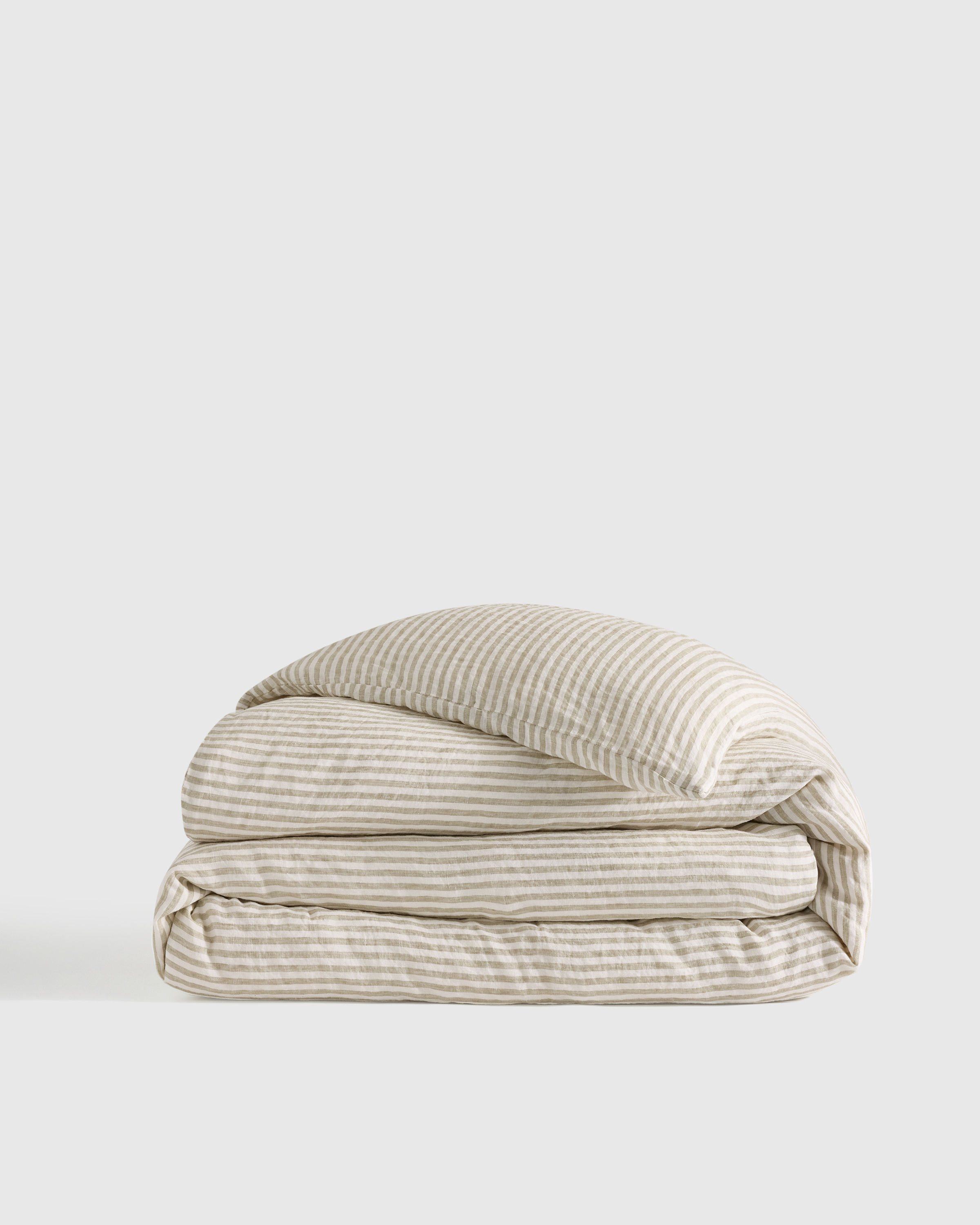 quince tobacco linen European Linen Duvet Cover in Mint, Size Twin by Quince