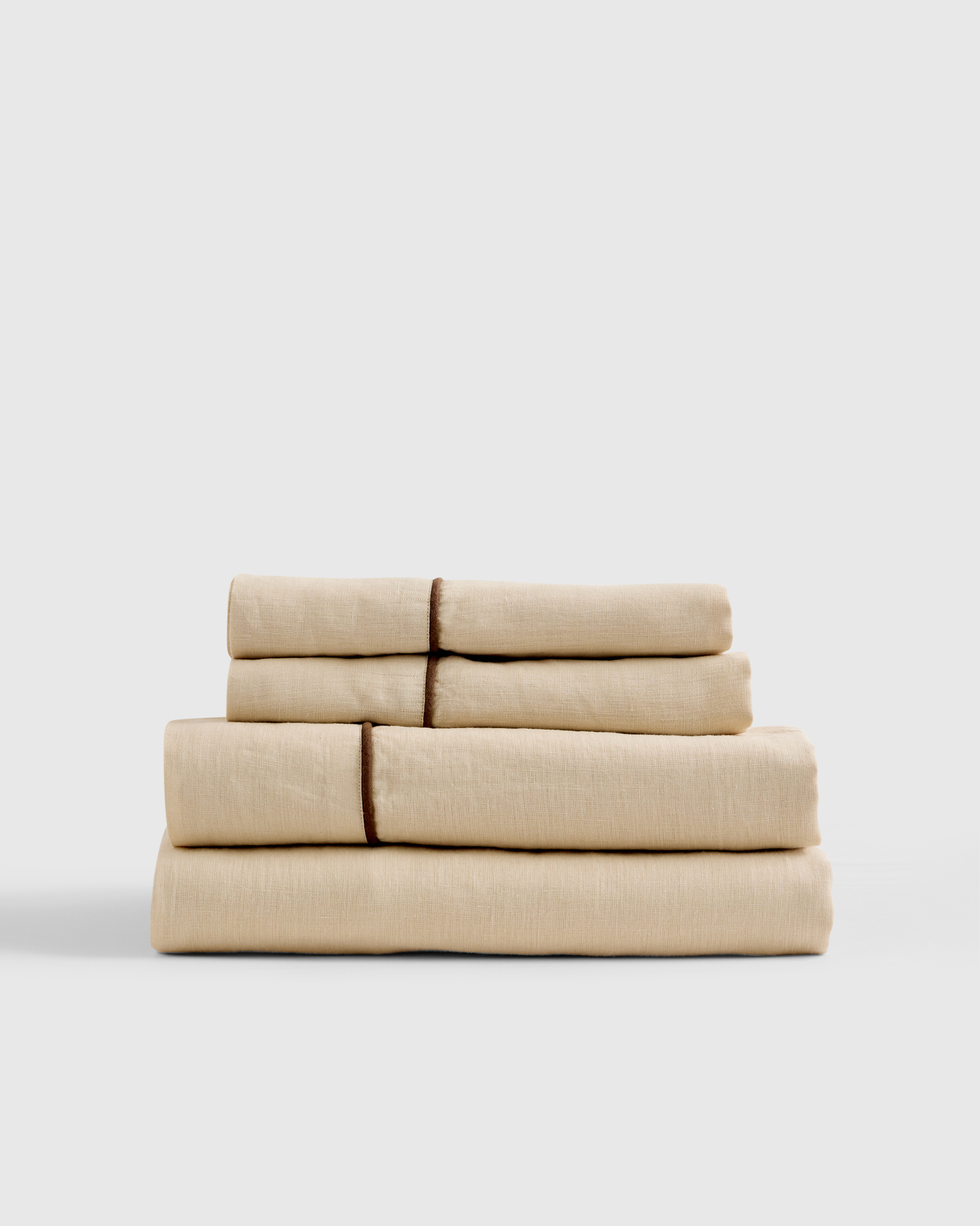 European Linen Piped Sheet Set