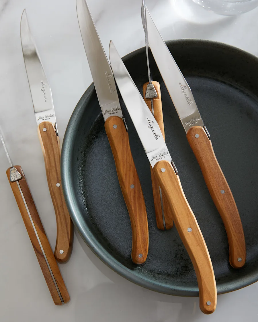 Kitchen LaguioleSteakKnives Olivewood 529
