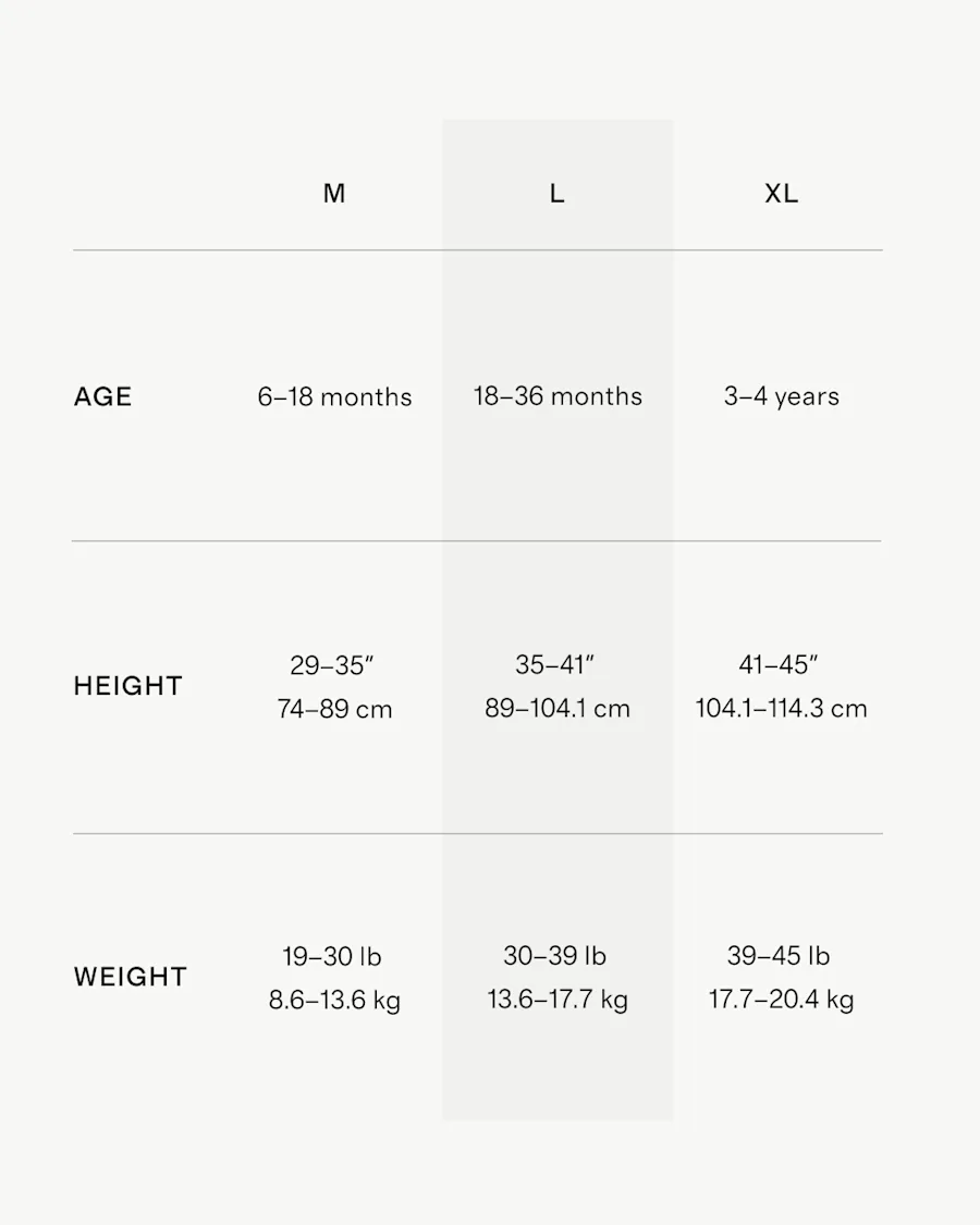 Sleep Bags Size Chart