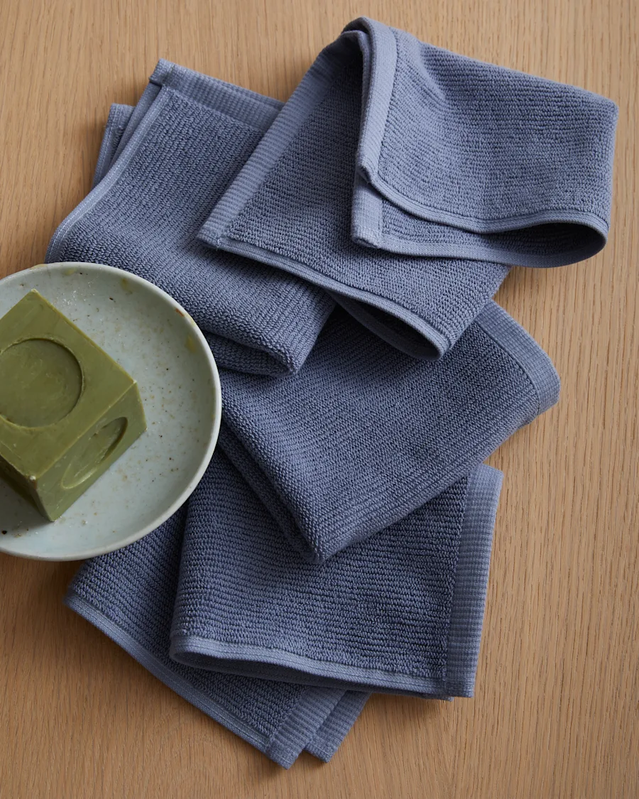 Towels Ribbed Mineral Washcloths 2668