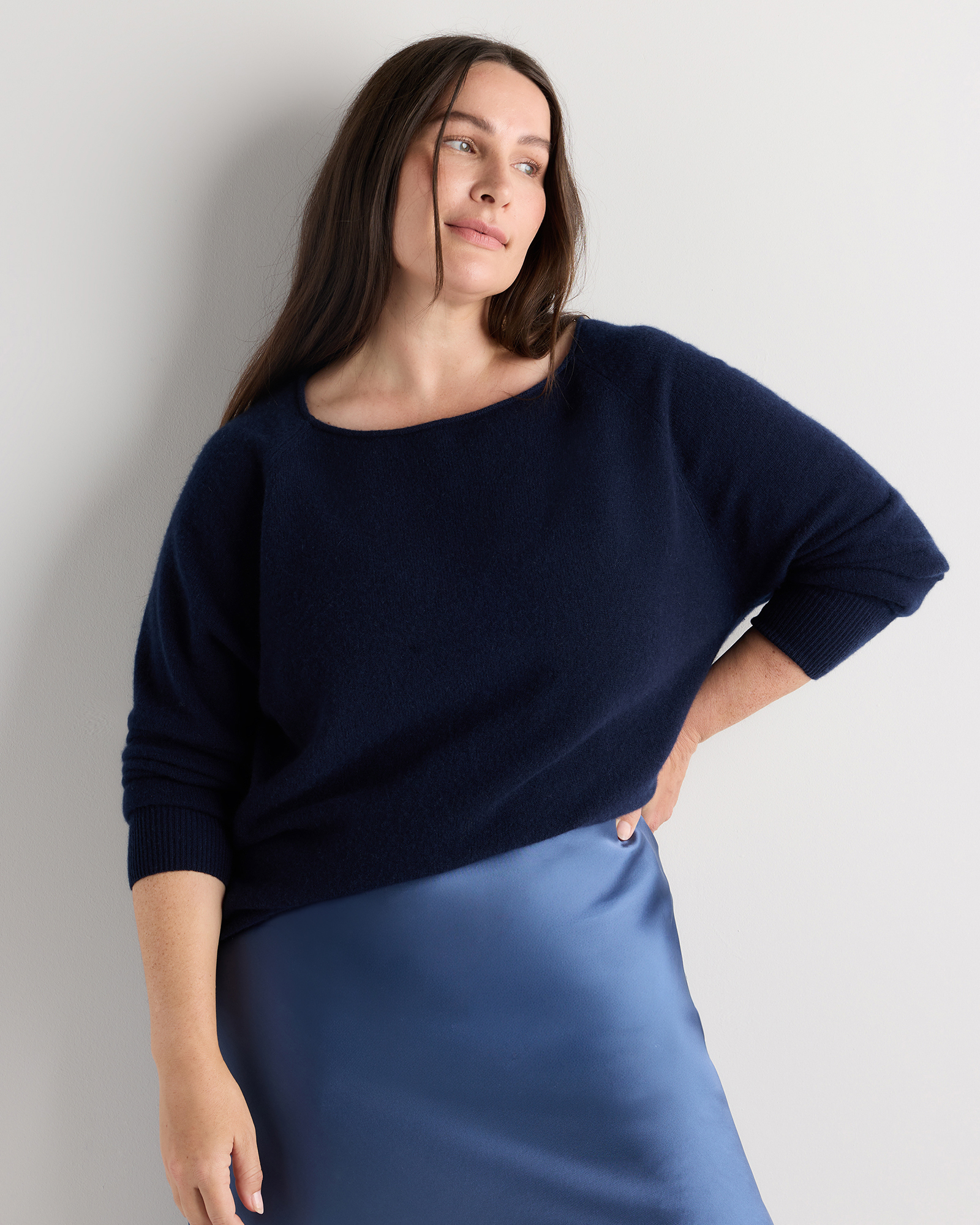 Mongolian Cashmere Boatneck Sweater