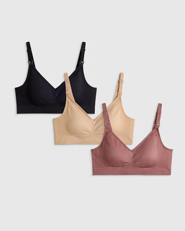 Seamless Nursing Bra (3-Pack)