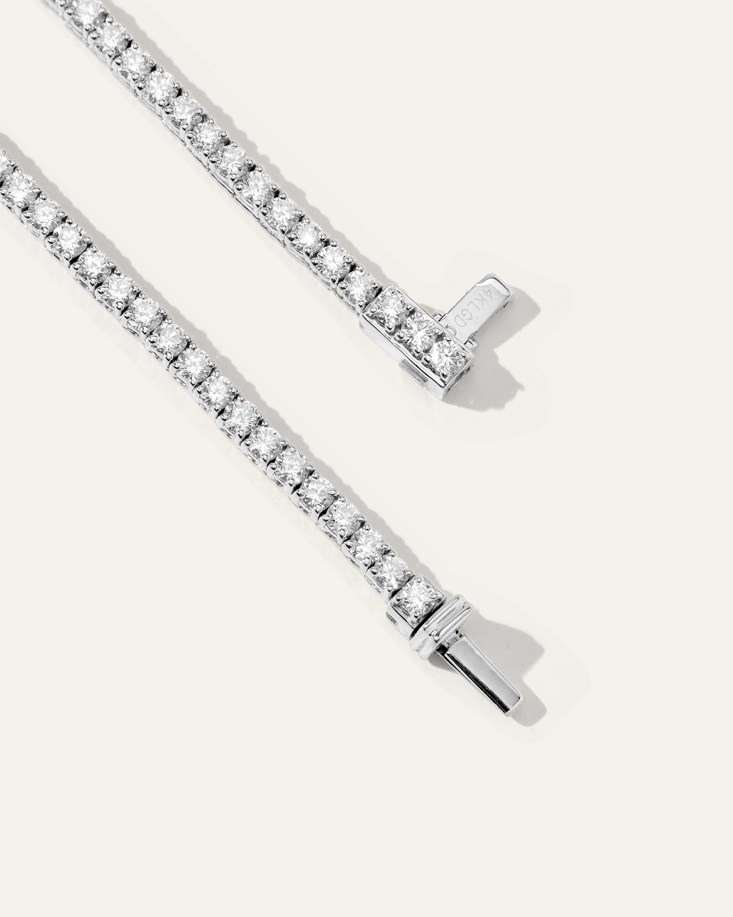 14K Gold Lab Grown Diamond Tennis Necklace - thumbnail 6