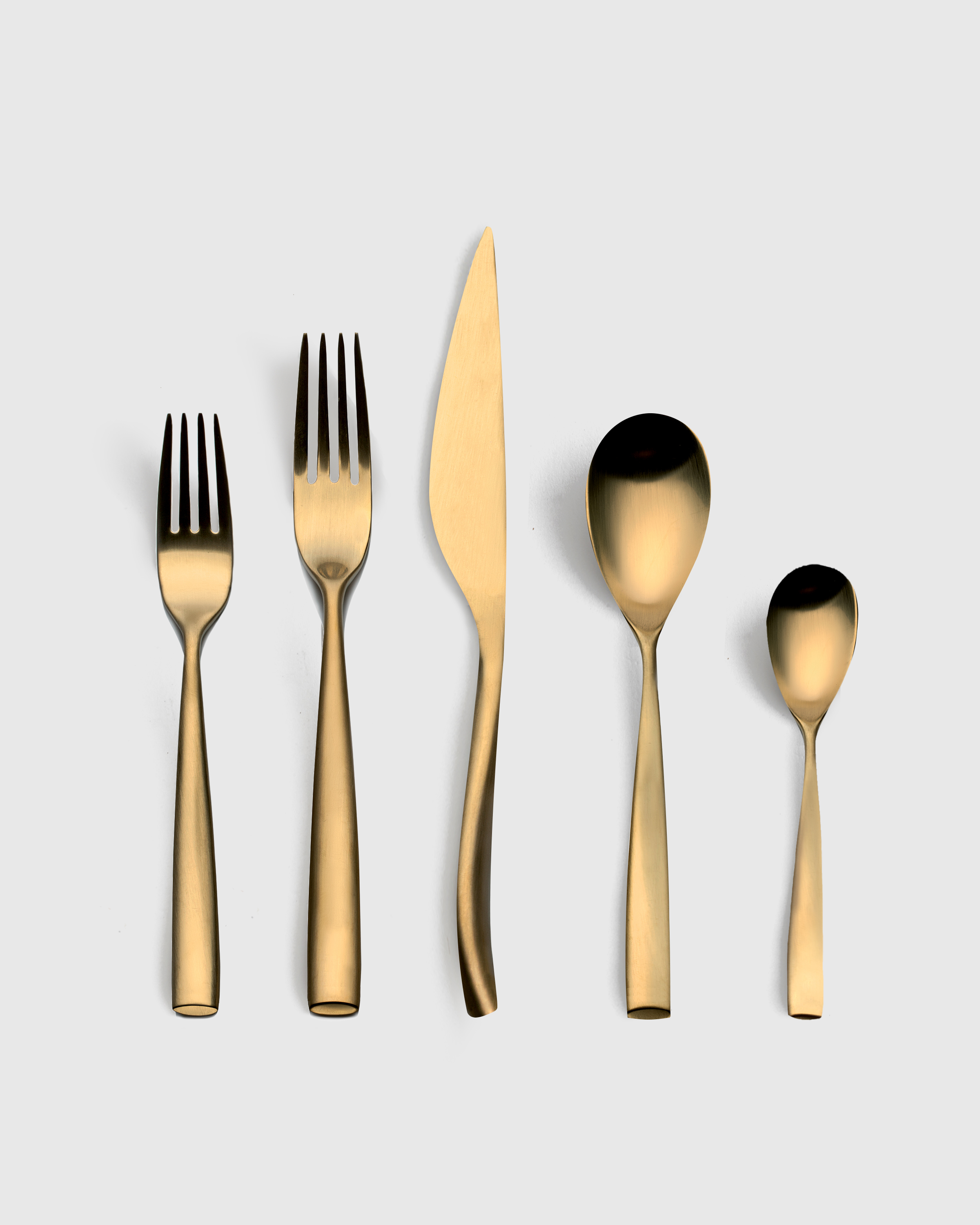 Quince Arte Flatware 20-pc Set In Brushed Gold