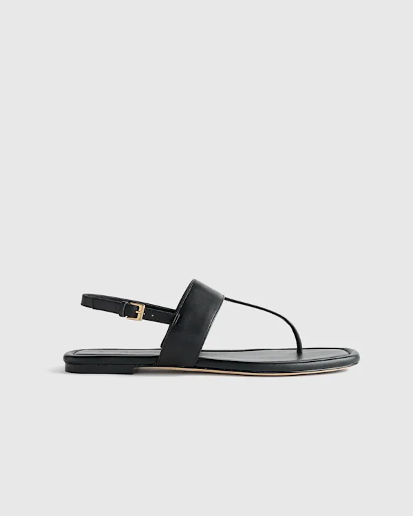 Italian Leather T-Strap Sandal