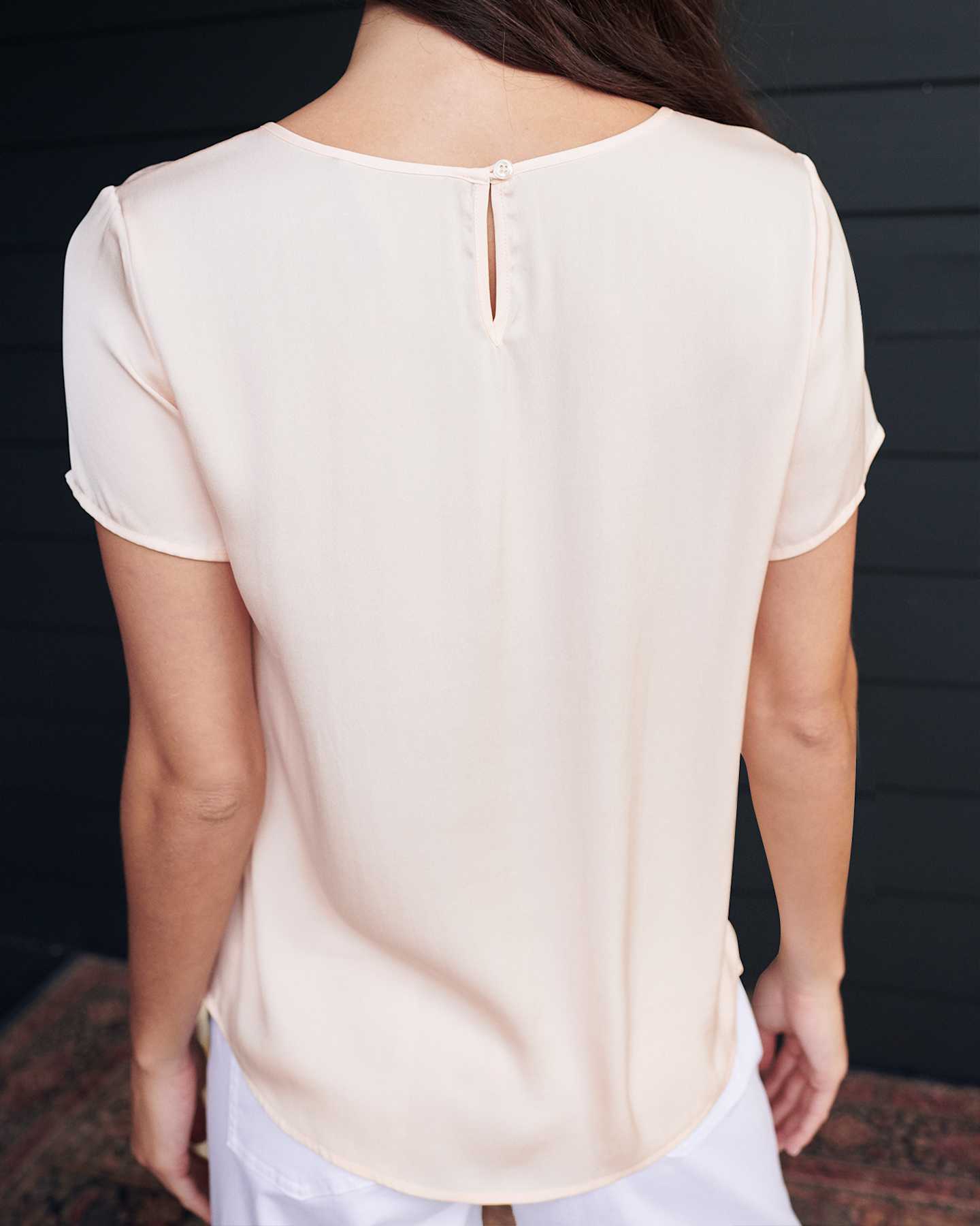 Washable Stretch Silk Tee
