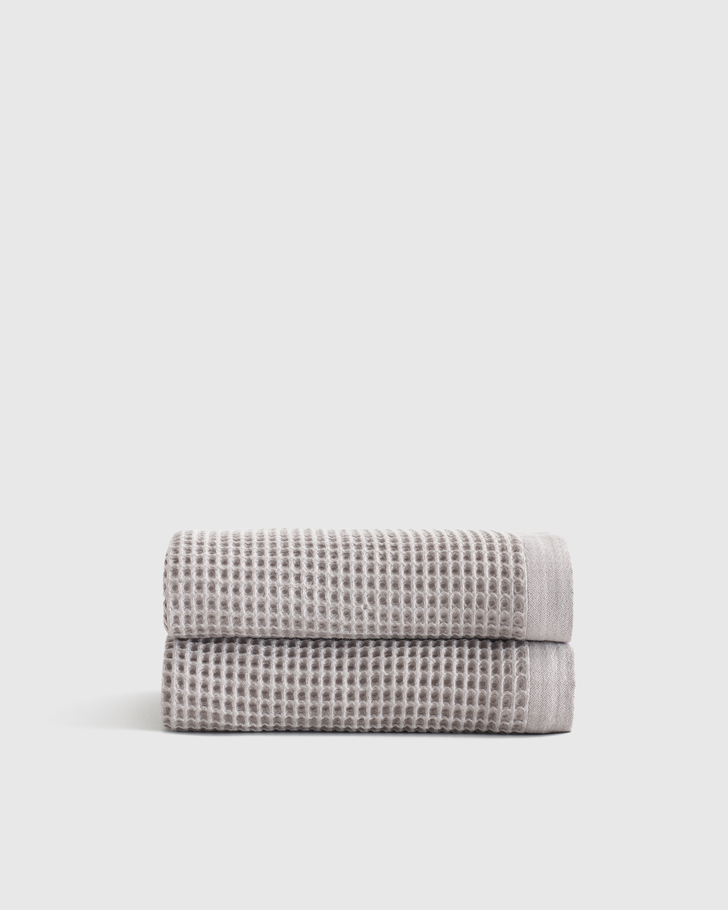 Quince Turkish Waffle Bath Towels In Blue