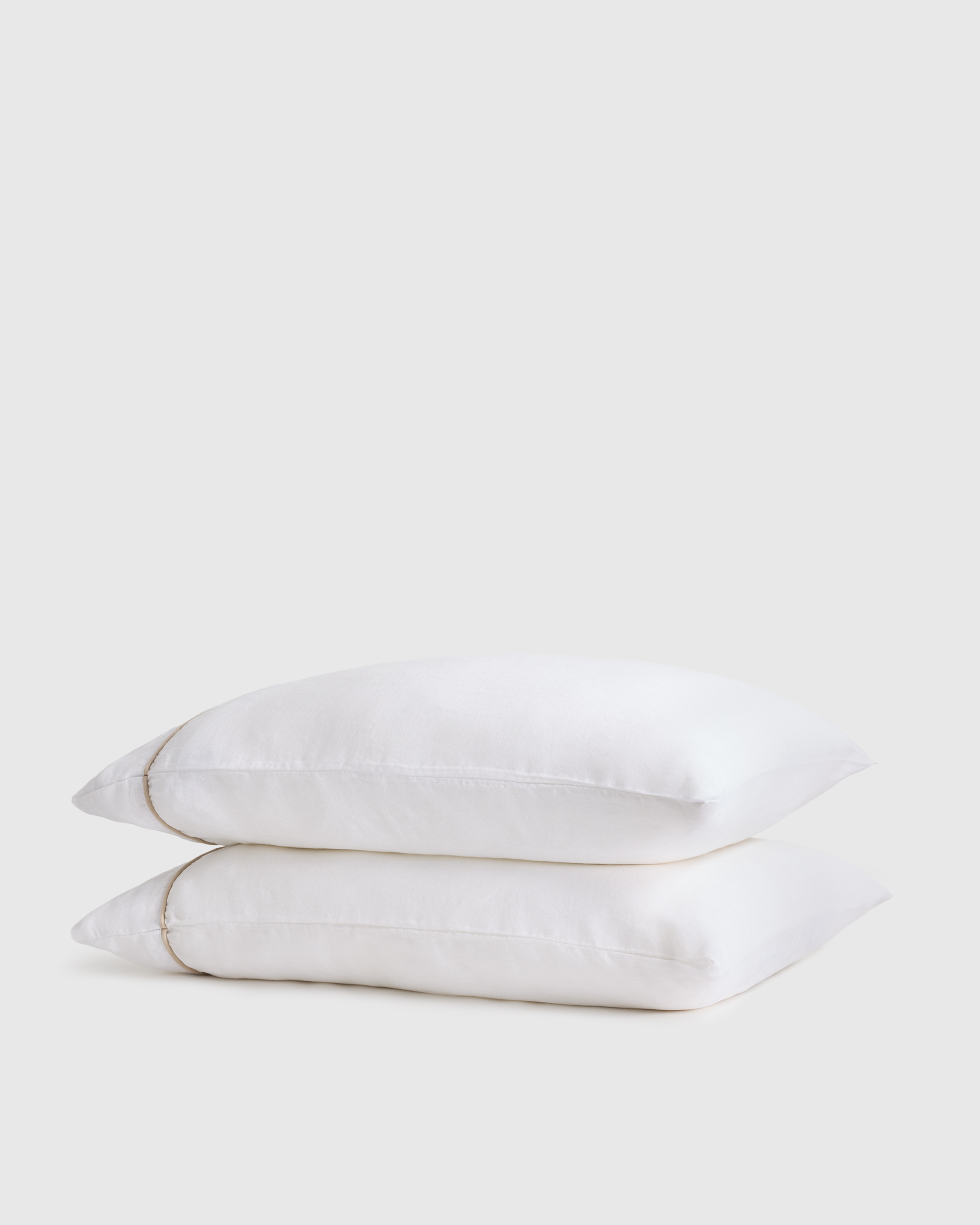 European Linen Piped Pillowcase Set 