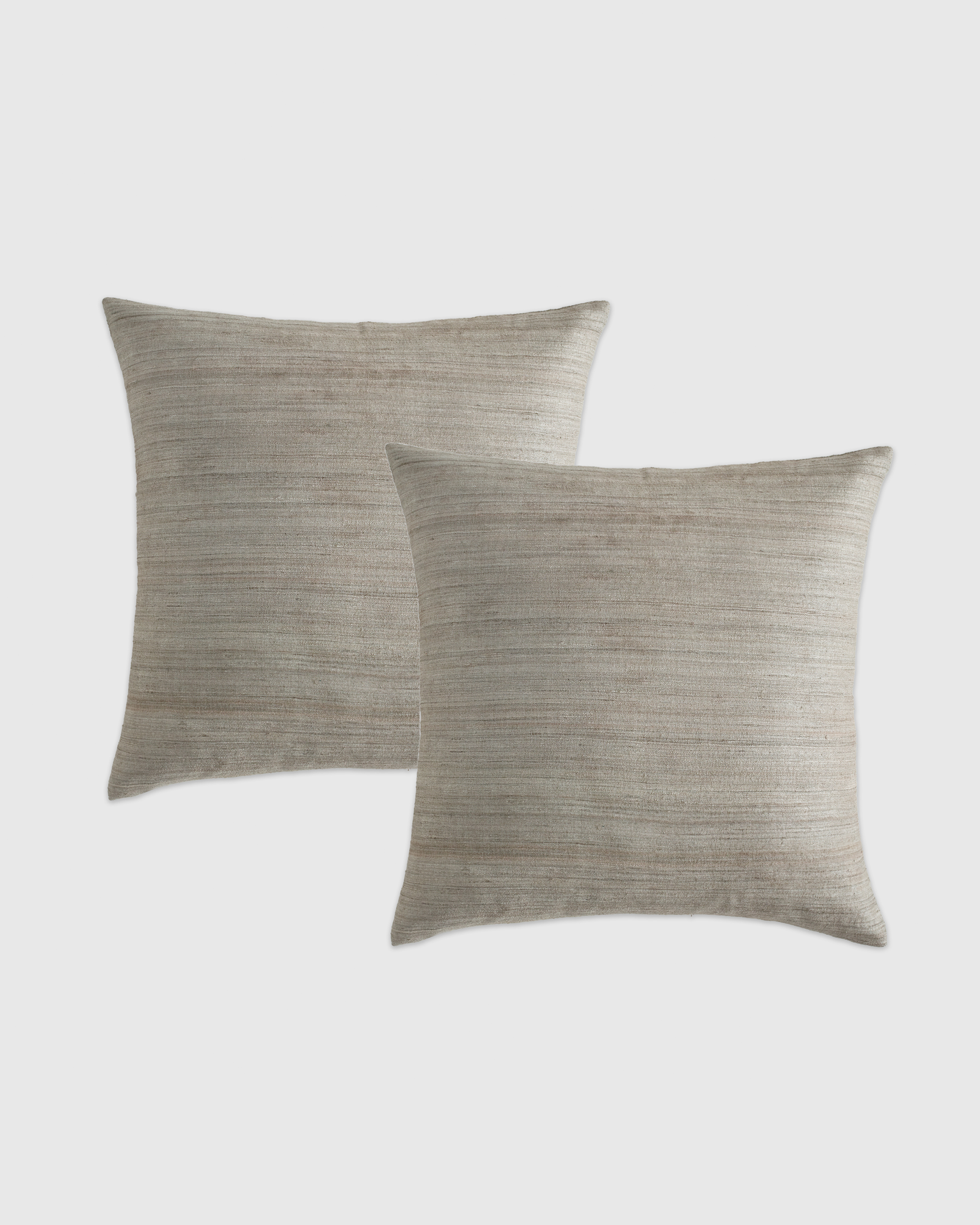 Quince Raw Silk Pillow Cover Set Of 2 In Gray