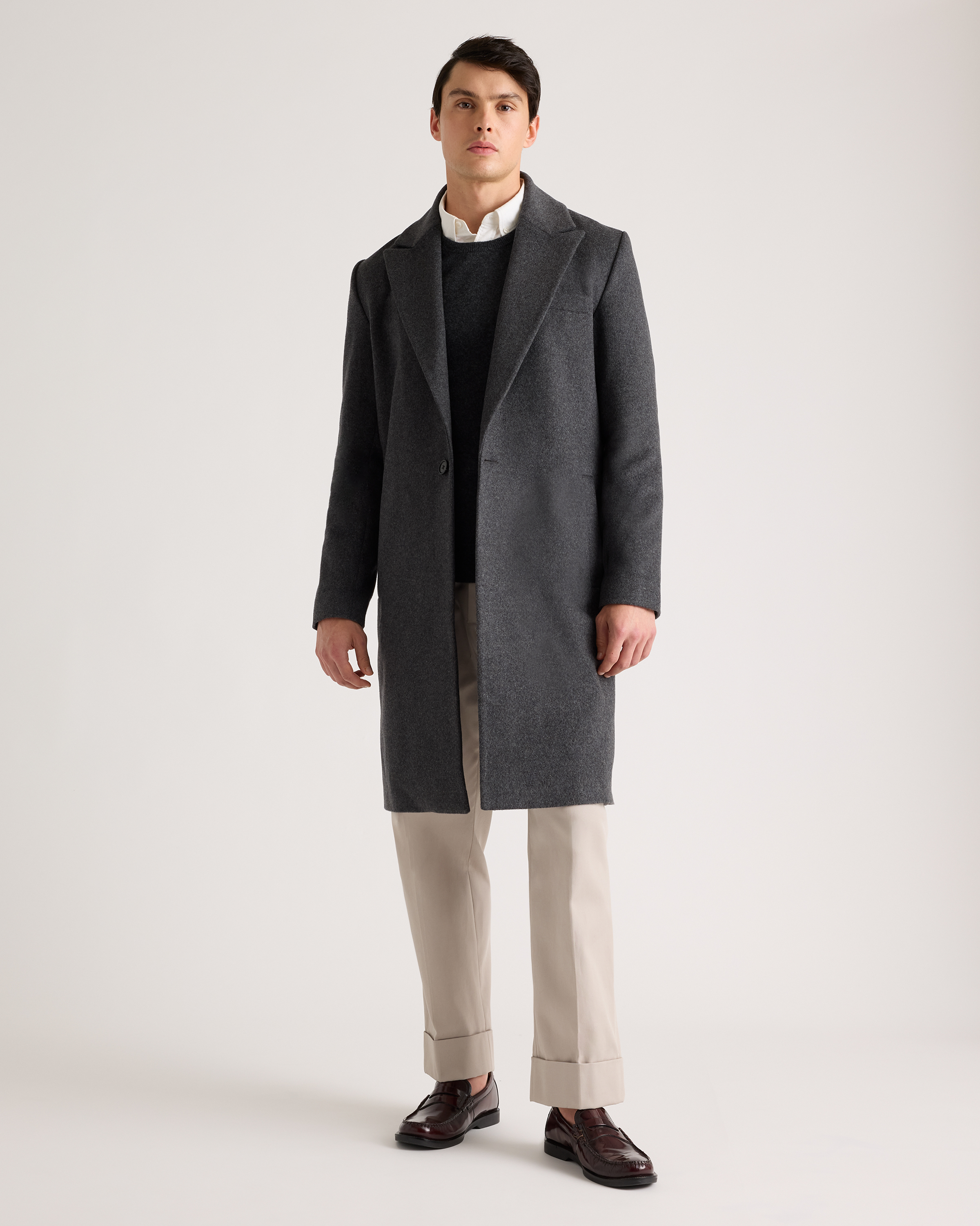 Italian Wool Belted Overcoat