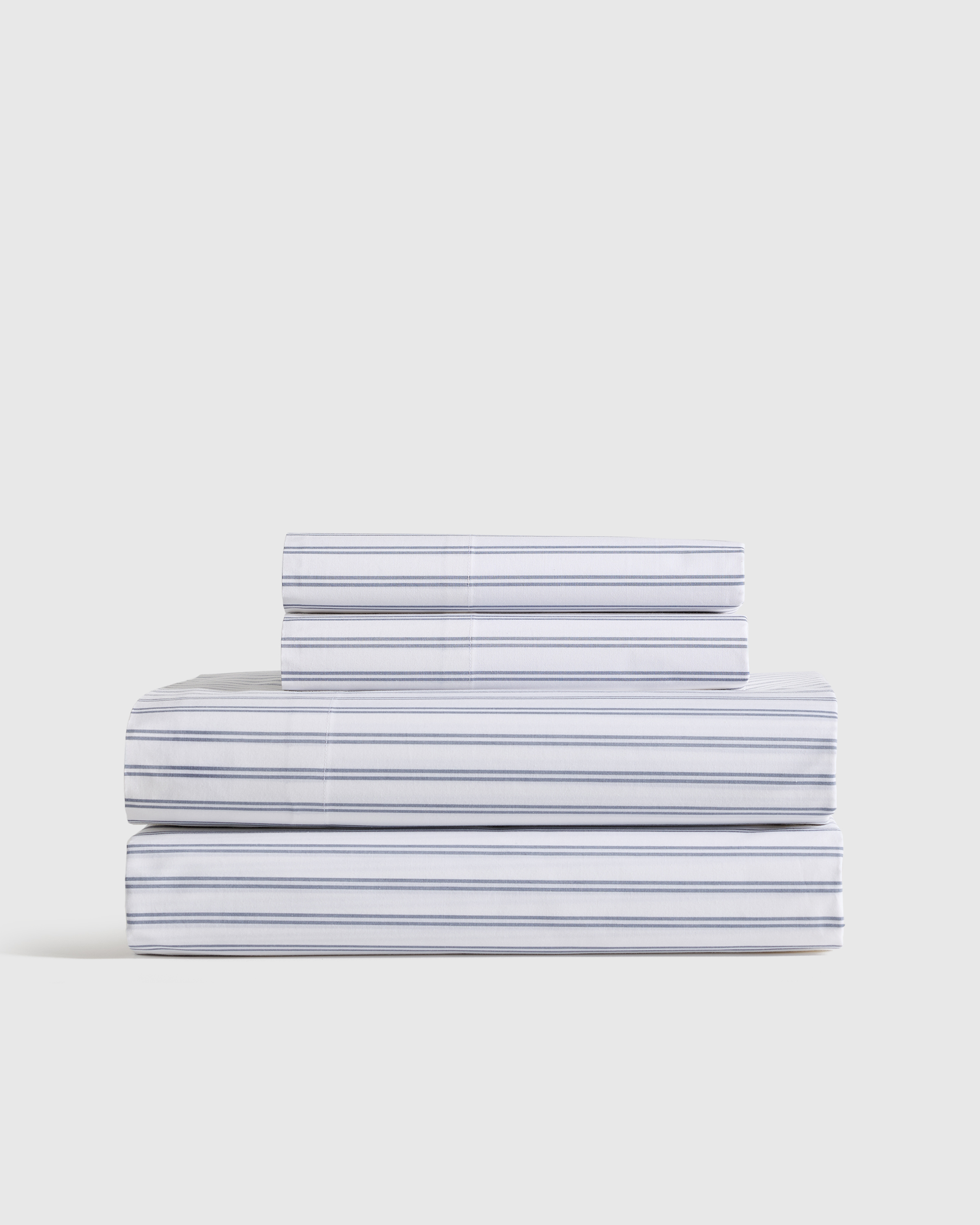 Classic Organic Percale Double Stripe Sheet Set