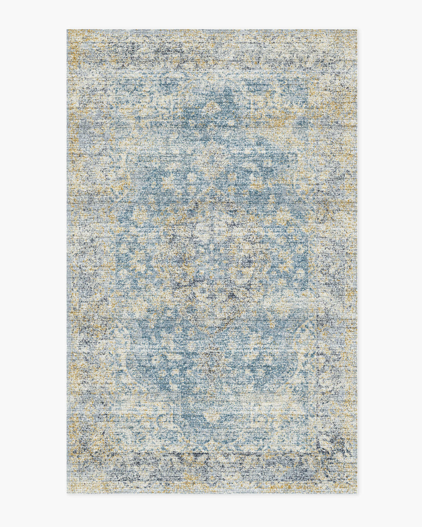 Nev Wool Viscose Rug - Vintage Blue Multi