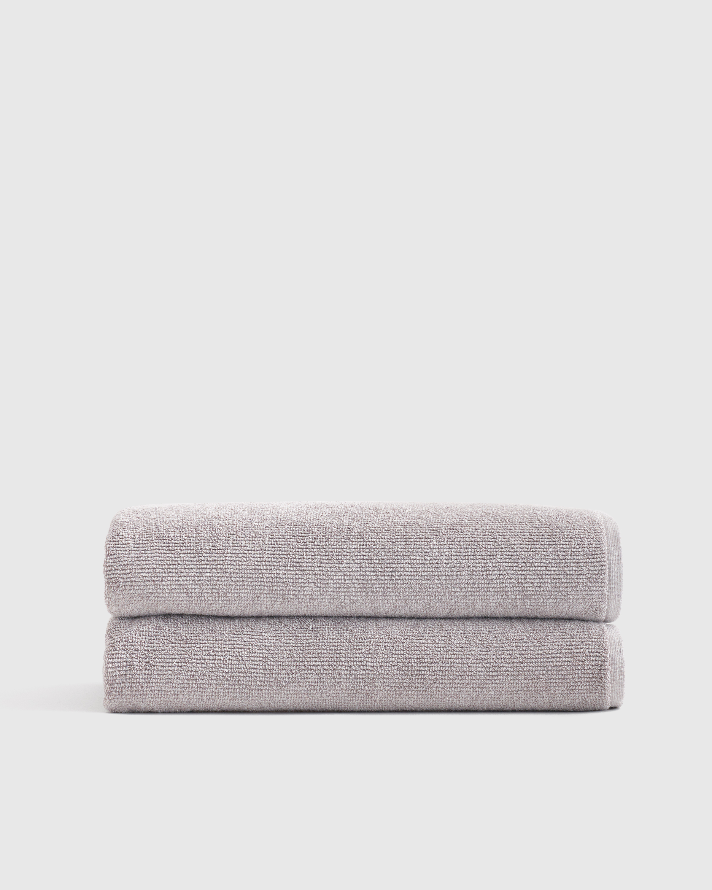 Turkish Ribbed Quick Dry Bath Sheet (Set of 2) in Grey