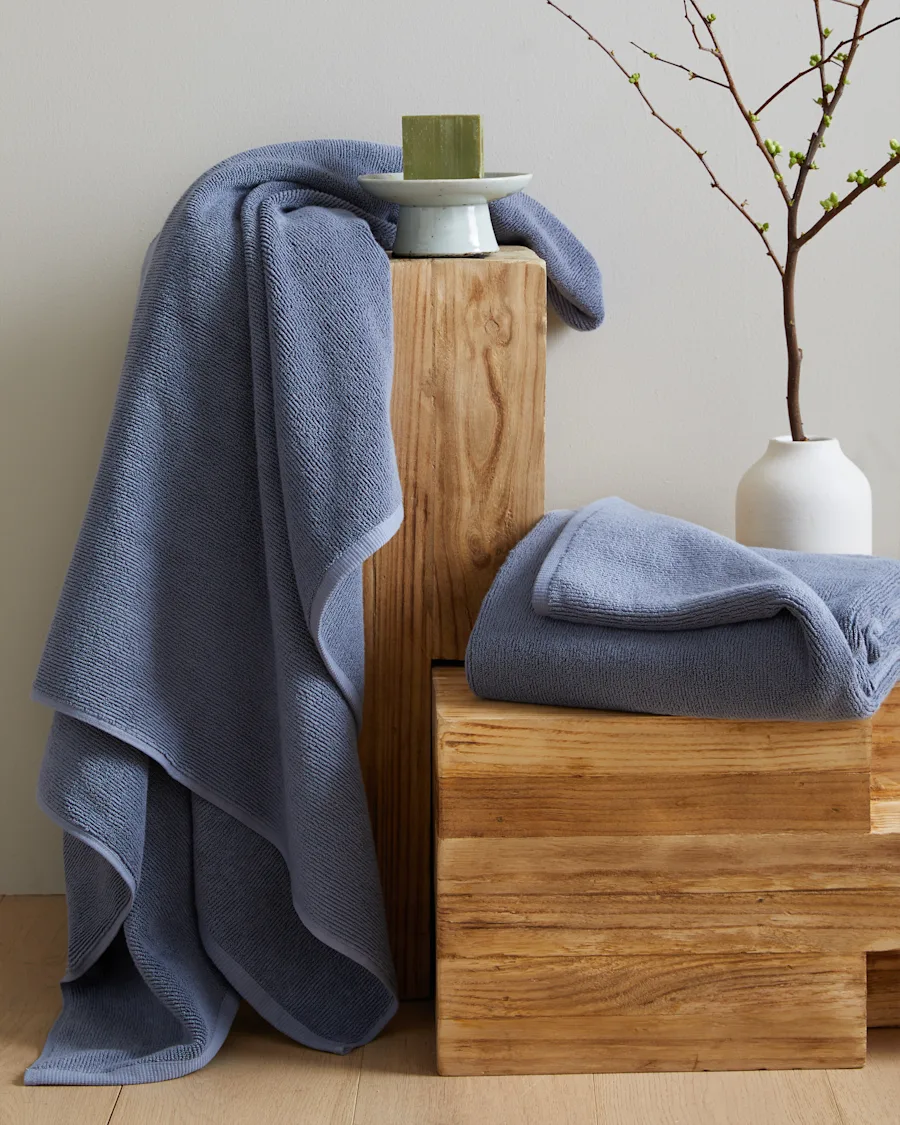 Towels Ribbed Mineral BathSheets 2606
