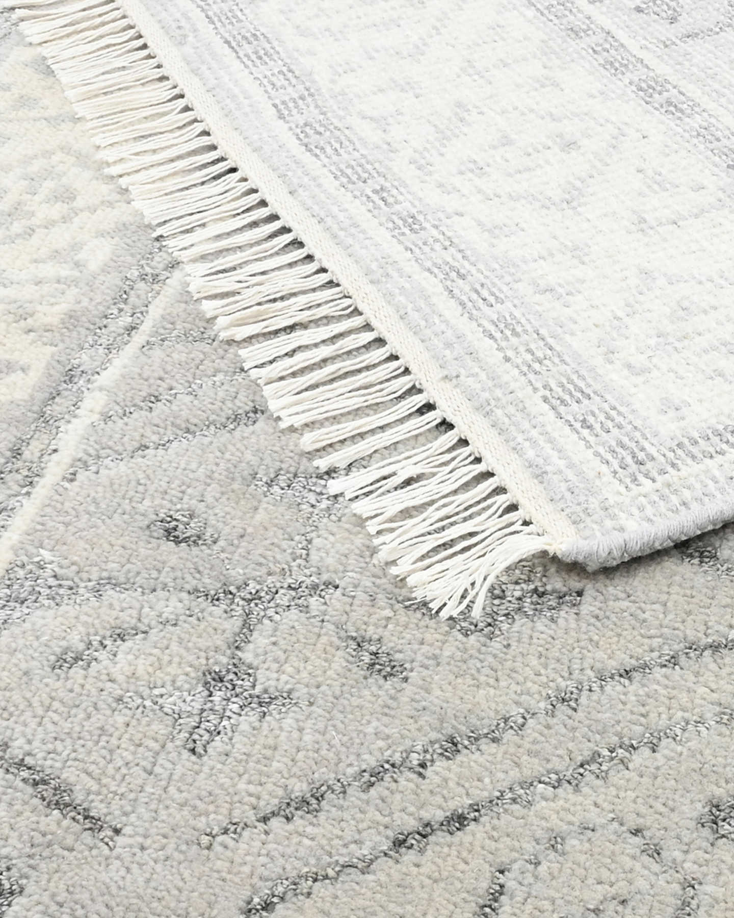 Delphine Hand-Knotted Wool Rug - Light Grey - 5 - Thumbnail