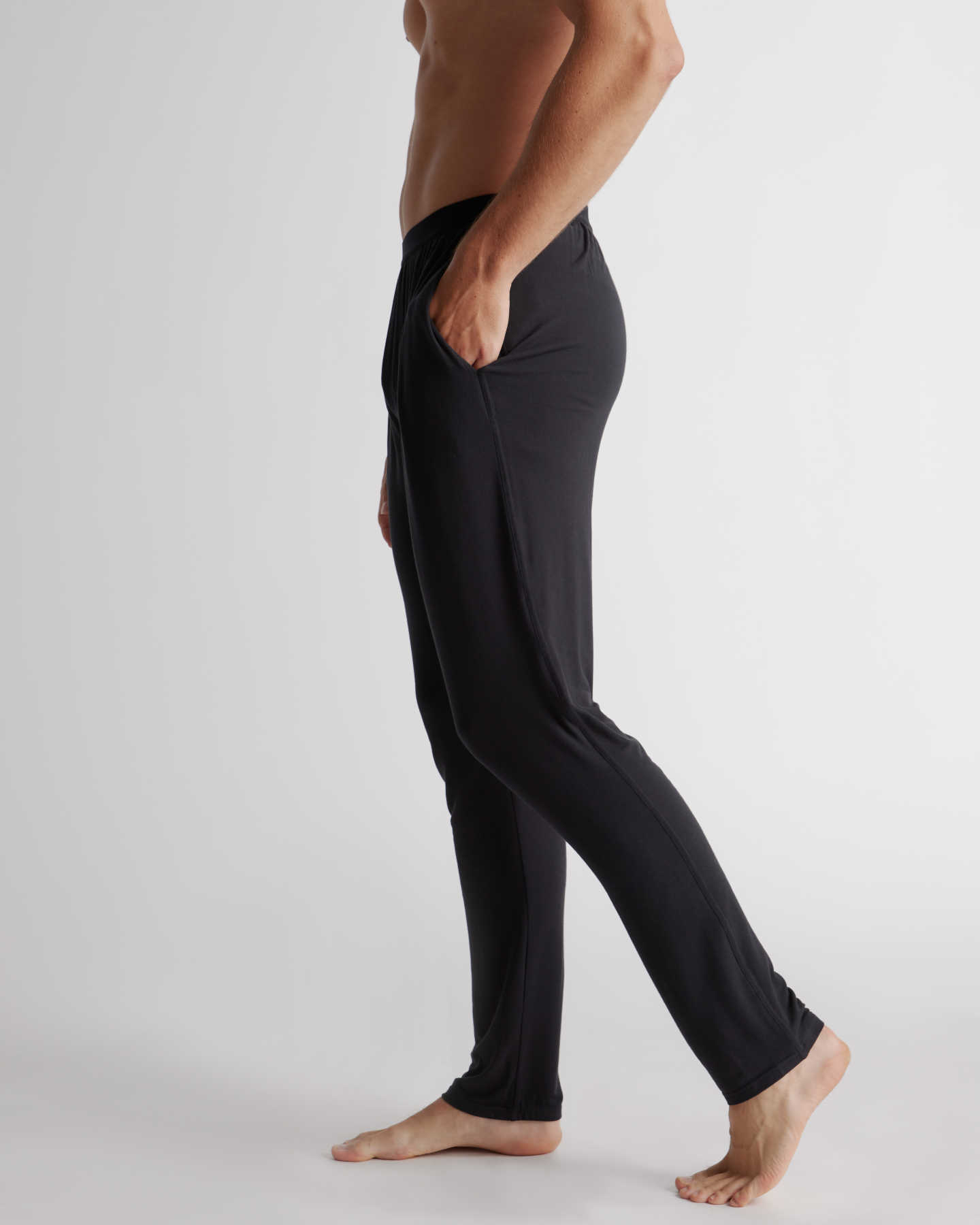 Modal Jersey Lounge Pant - Black - 4 - Thumbnail
