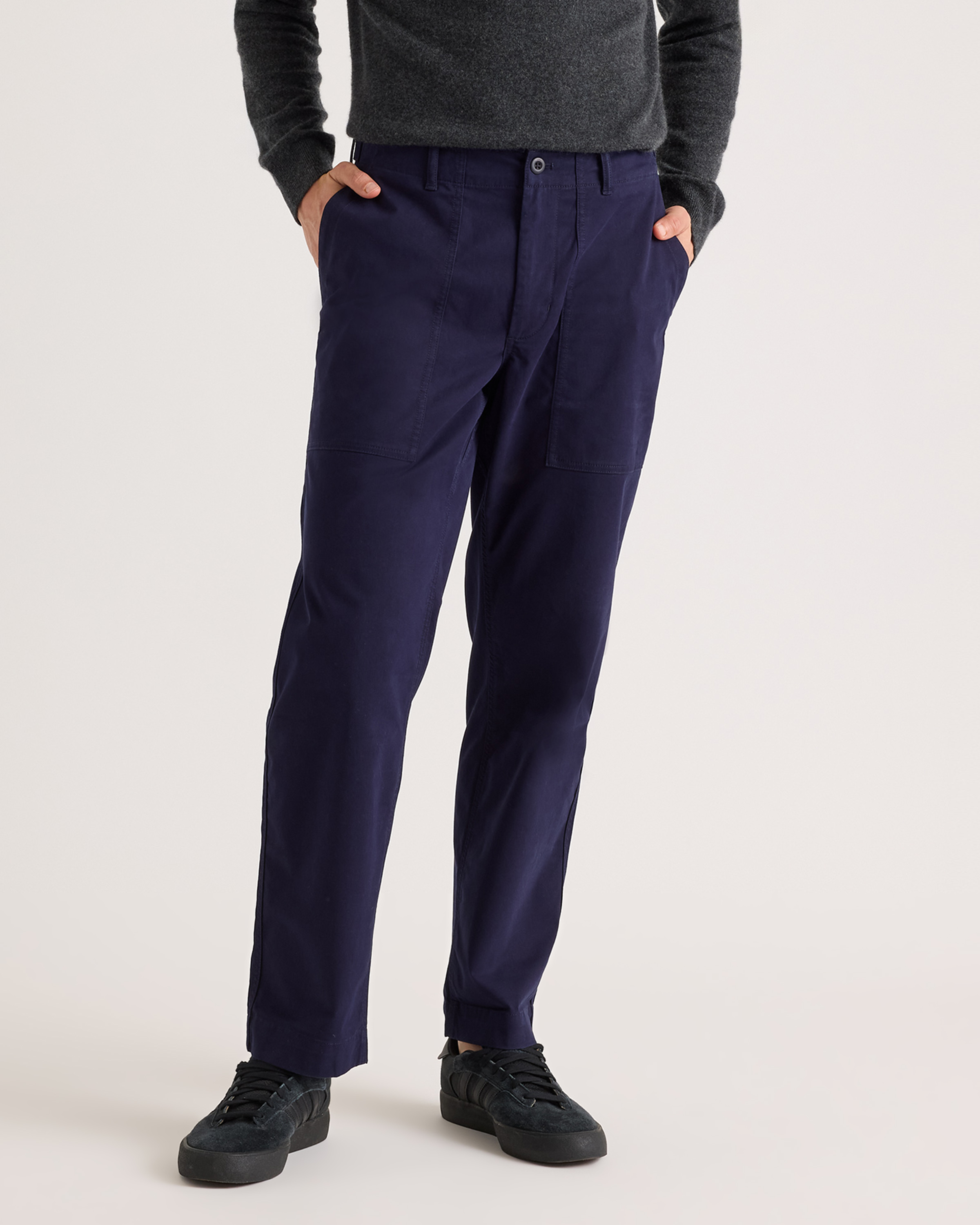 パンツ CLANE WAIST BELT DAD PANTS Organic Cotton Classic Chino Field Pant