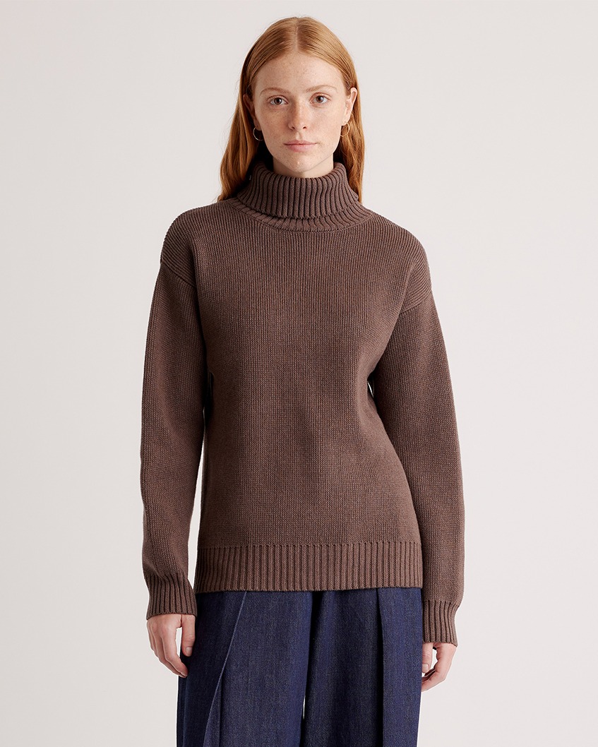 Carolyn Turtleneck Sweater - Ivory Organic
