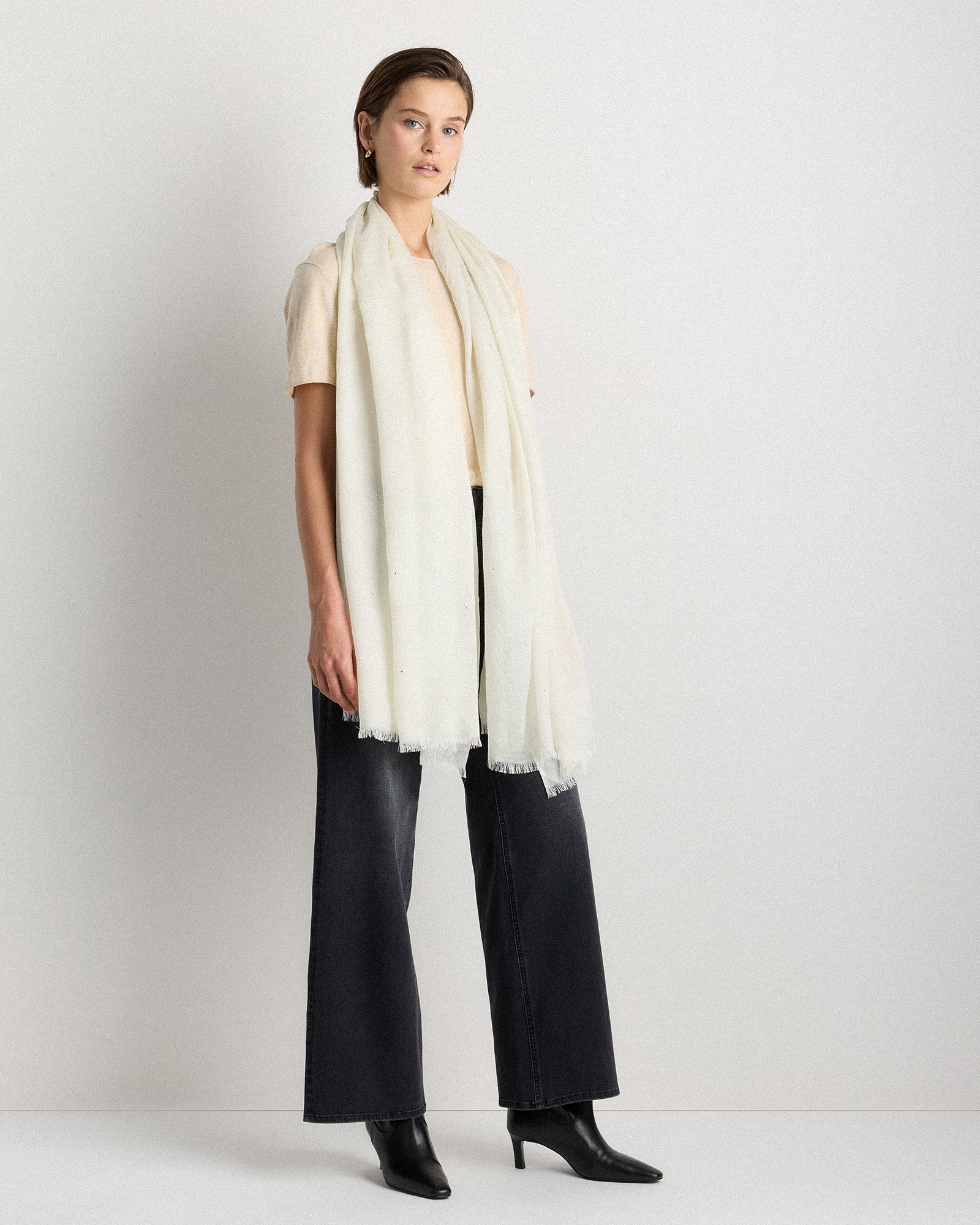 Crystal Embellished Featherweight Cashmere Silk Wrap