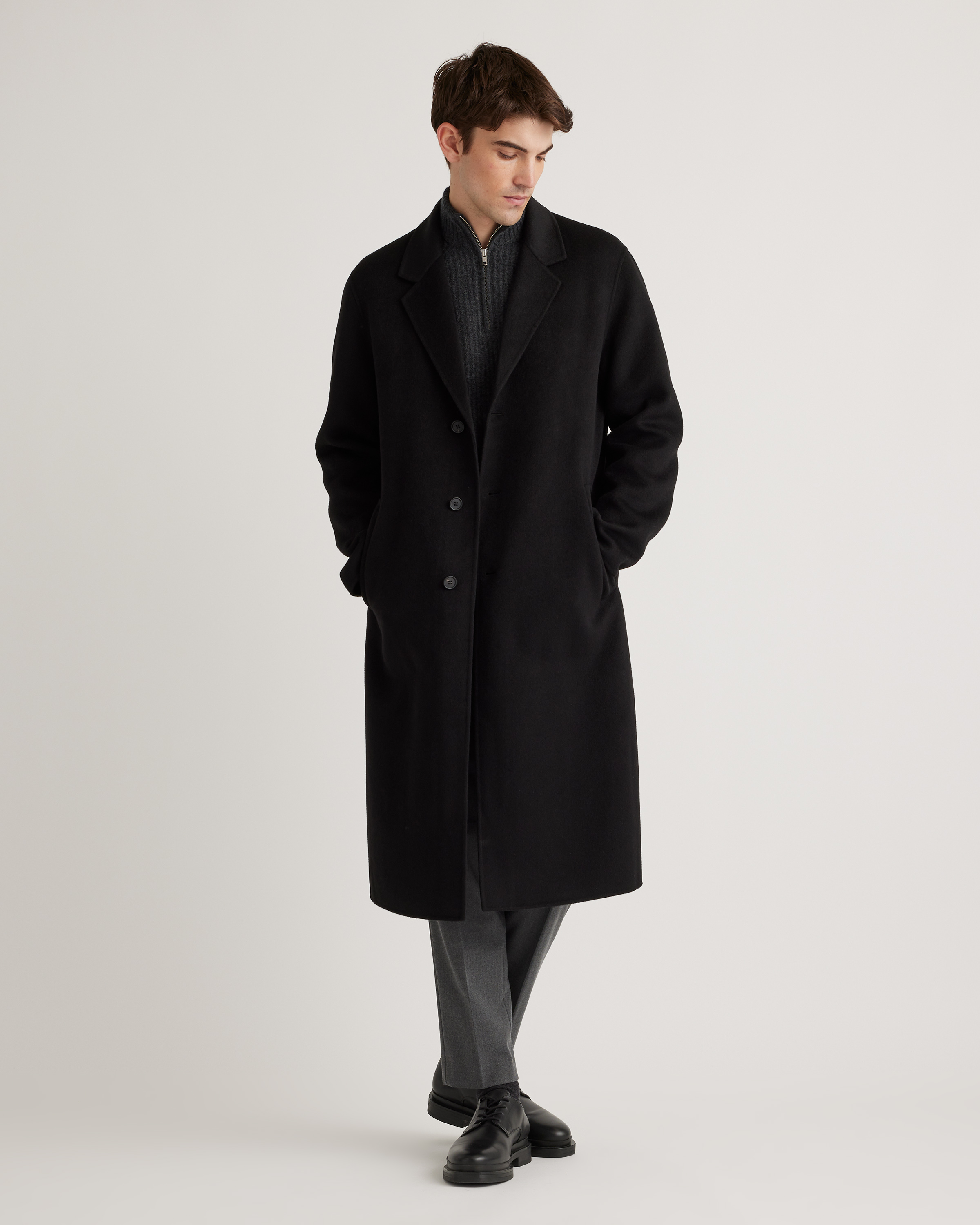 100% Mongolian Cashmere Double-Faced Overcoat