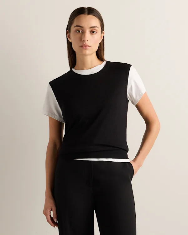 Lightweight Cotton Cashmere Sweater Tank