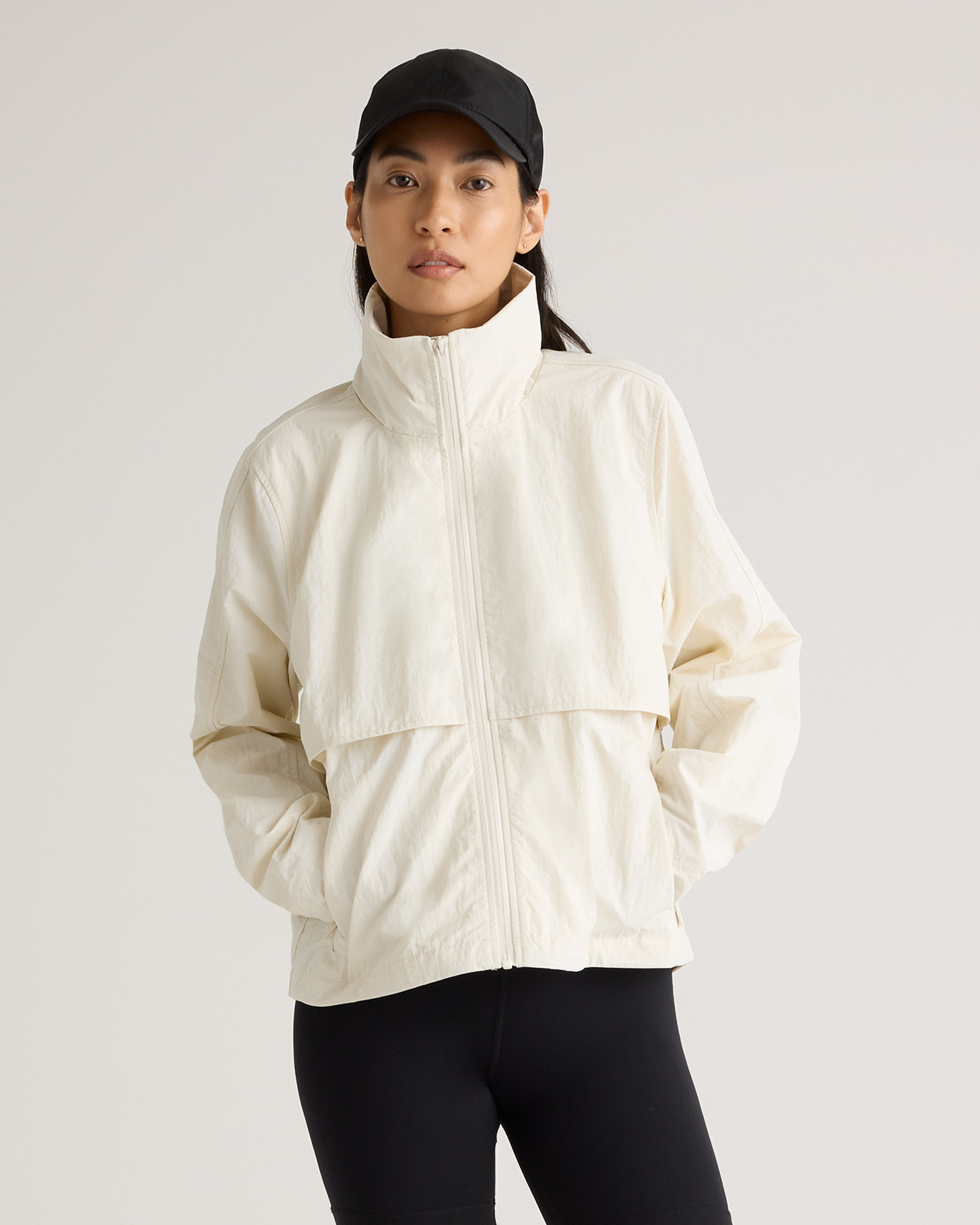 Shop Quince Women's Water Repellent Windbreaker Jacket In Tofu