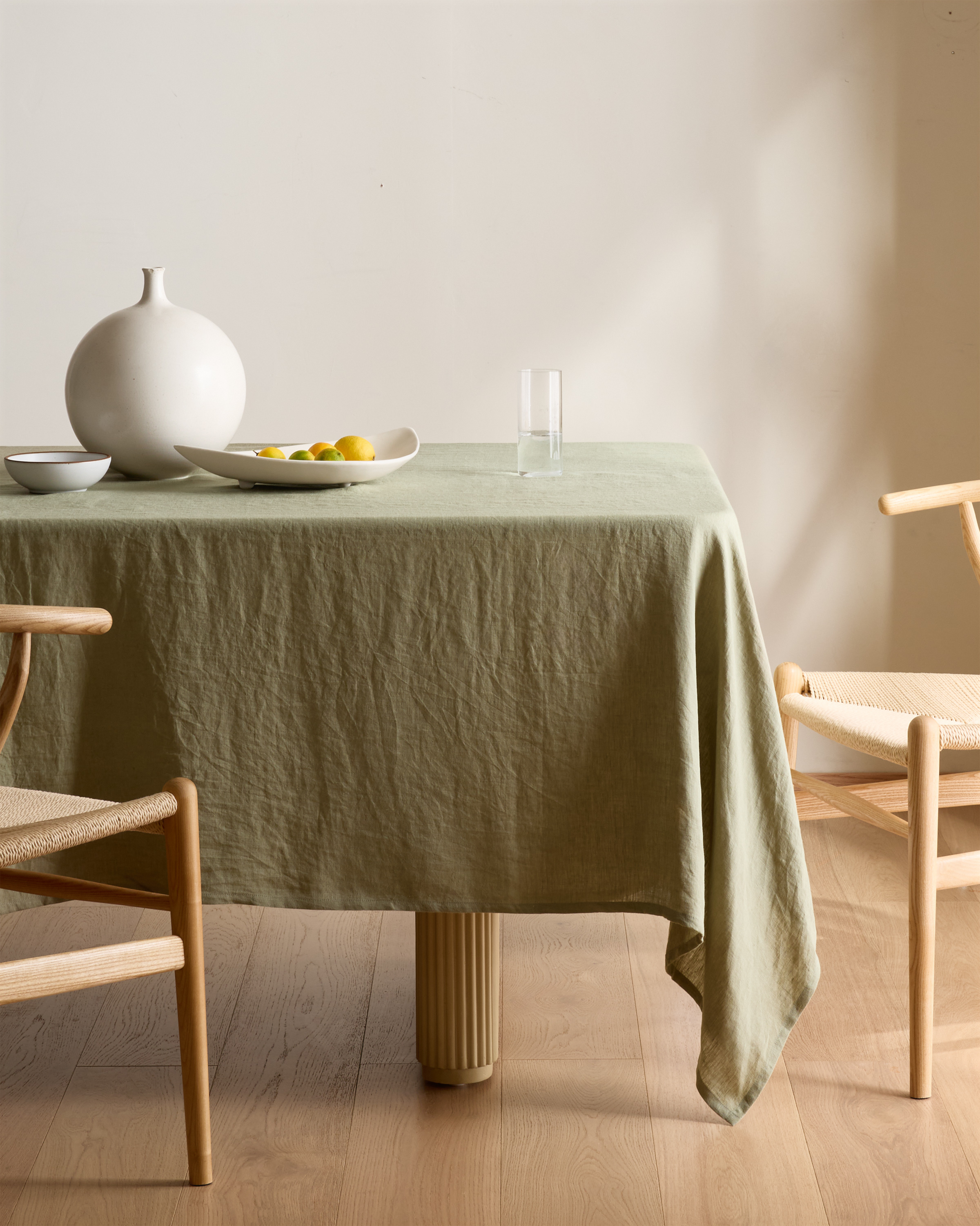 European Linen Tablecloth - Mist