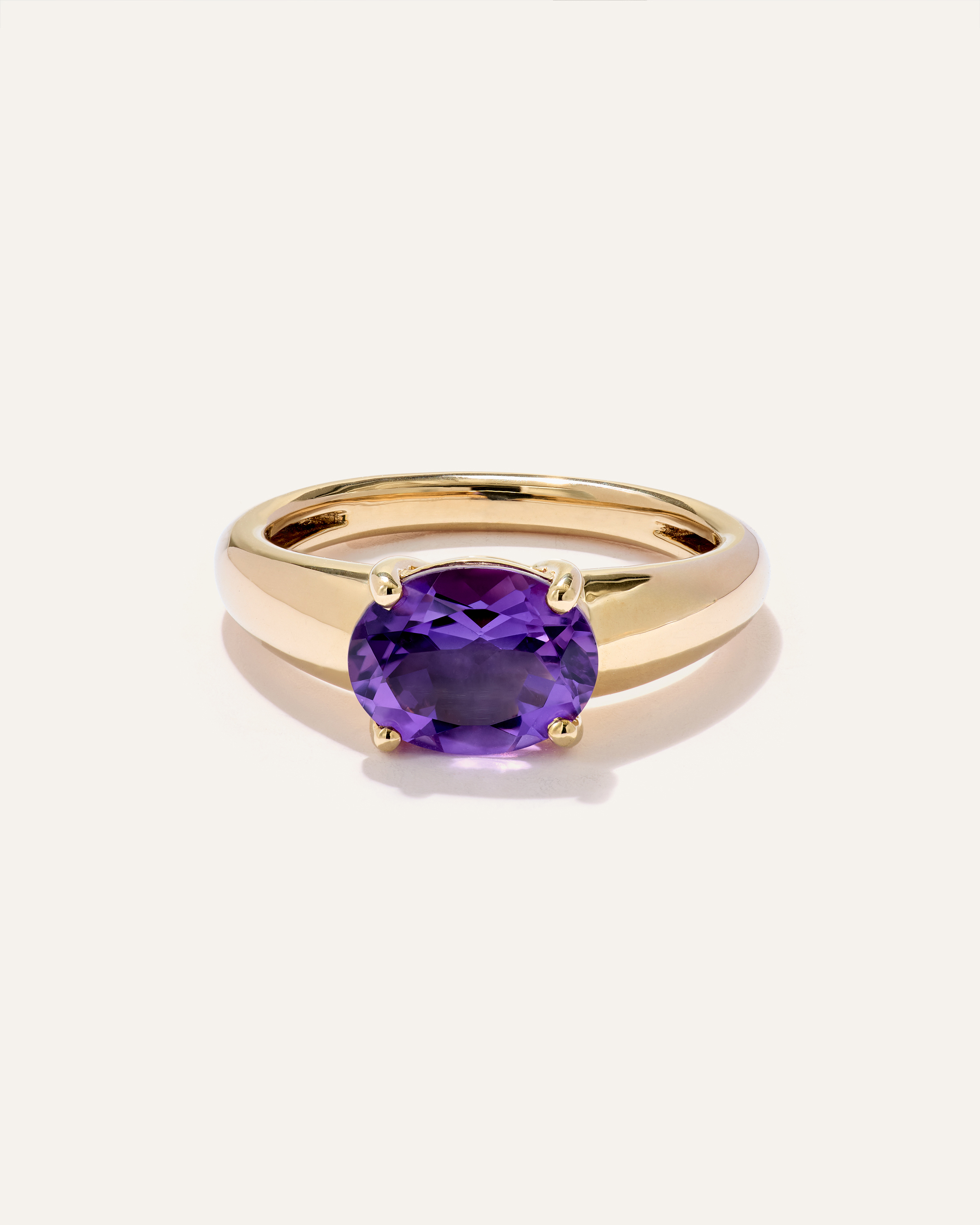 14K Gold Gemstone Vintage Inspired Ring