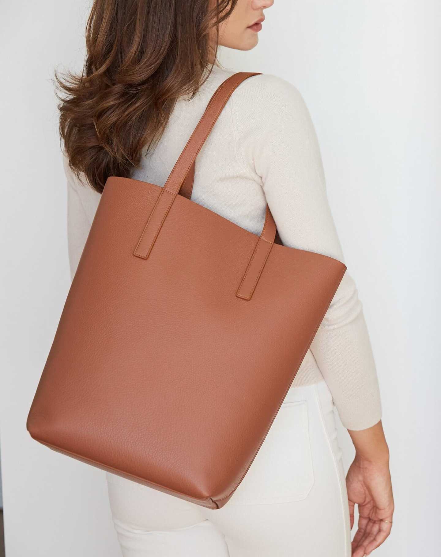 Tall Italian Leather Tote Bag Quince Tall Italian Leather Tote Bag Quince