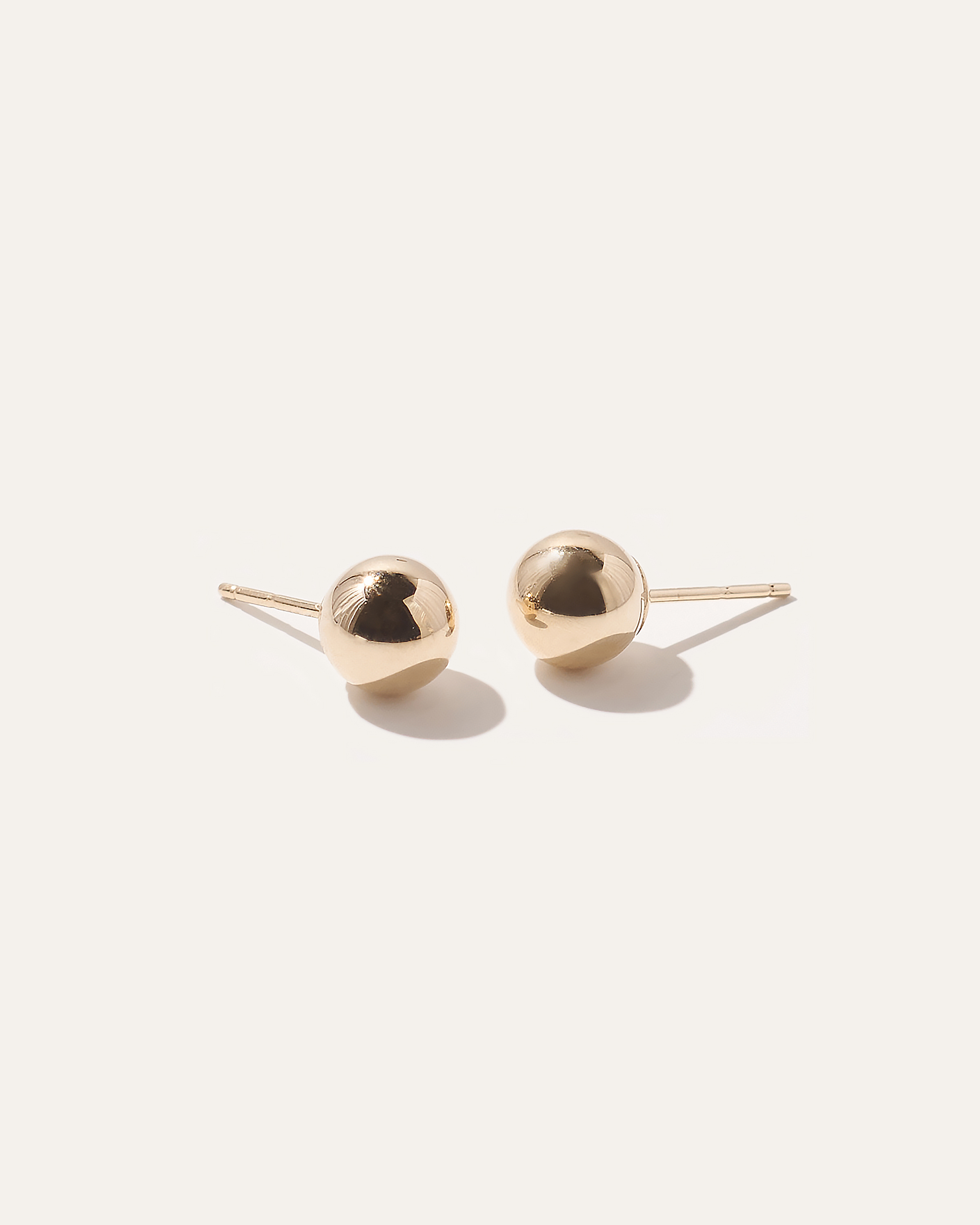 14K Gold Ball Stud Earrings