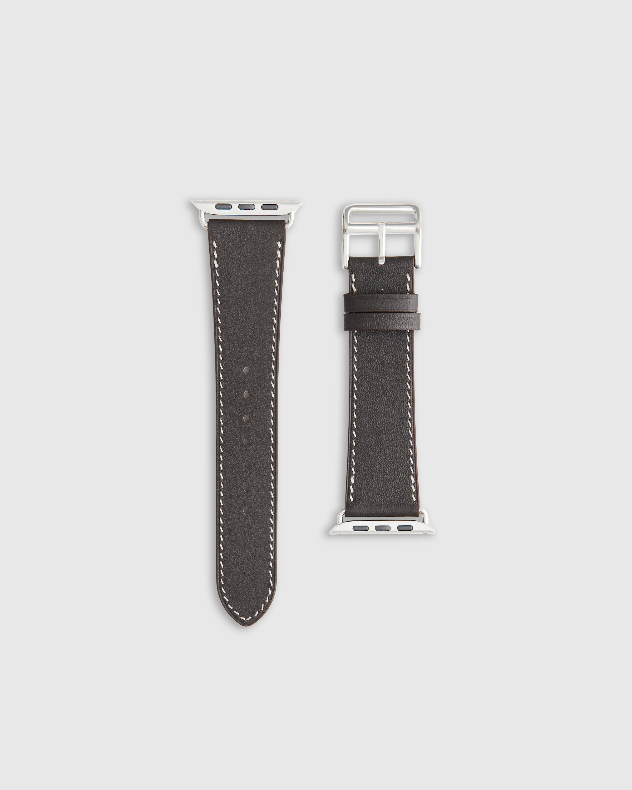 Quince Leather Apple Watch Band In Charcoal