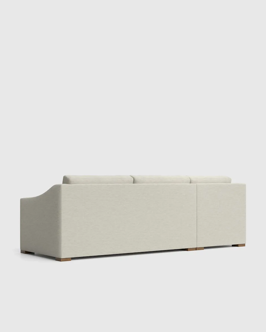 Hollis Slope Arm Chaise Sectional 112in Left Arm Back Angle