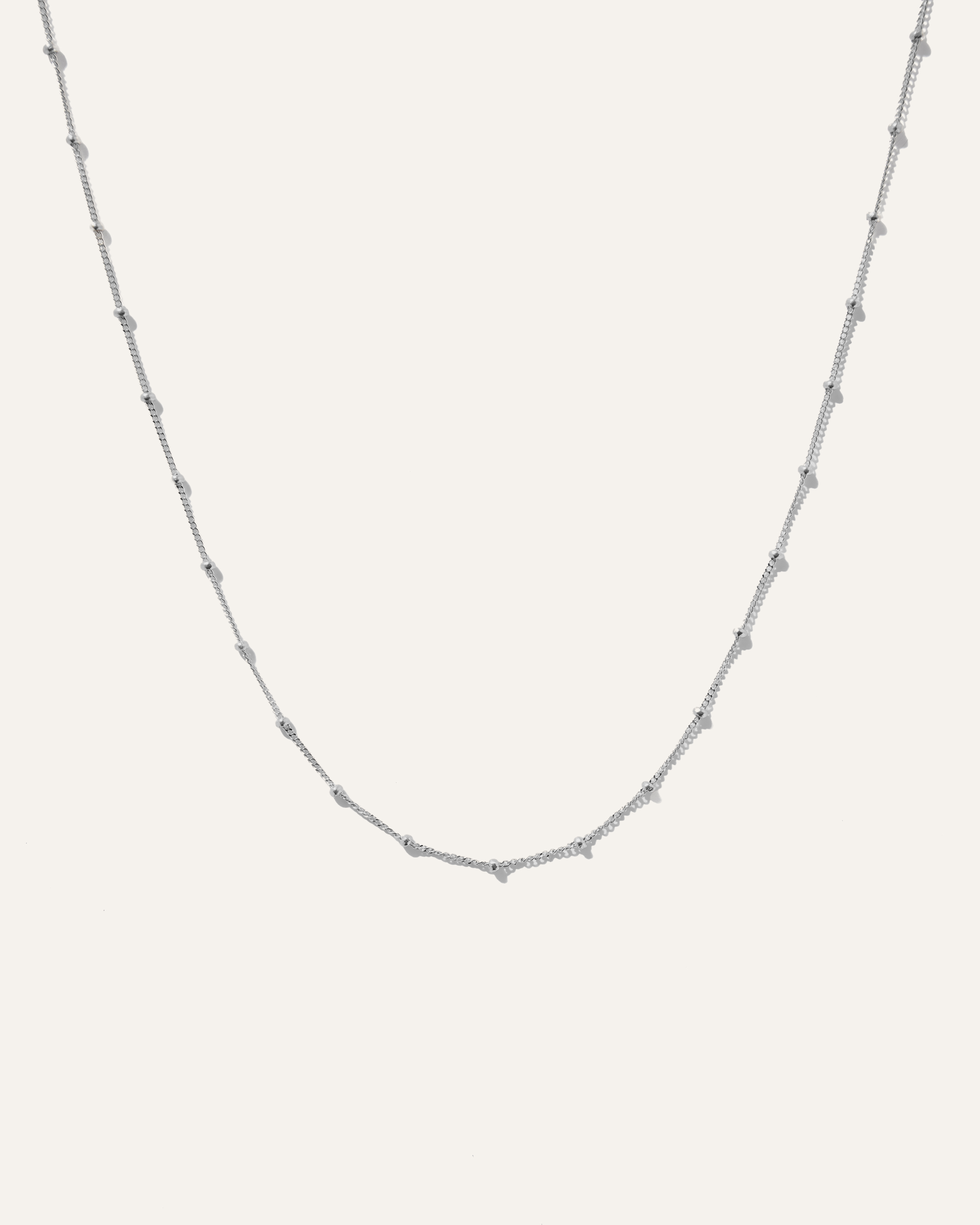 Quince Women's 14k Gold Station Bead Choker In White Gold