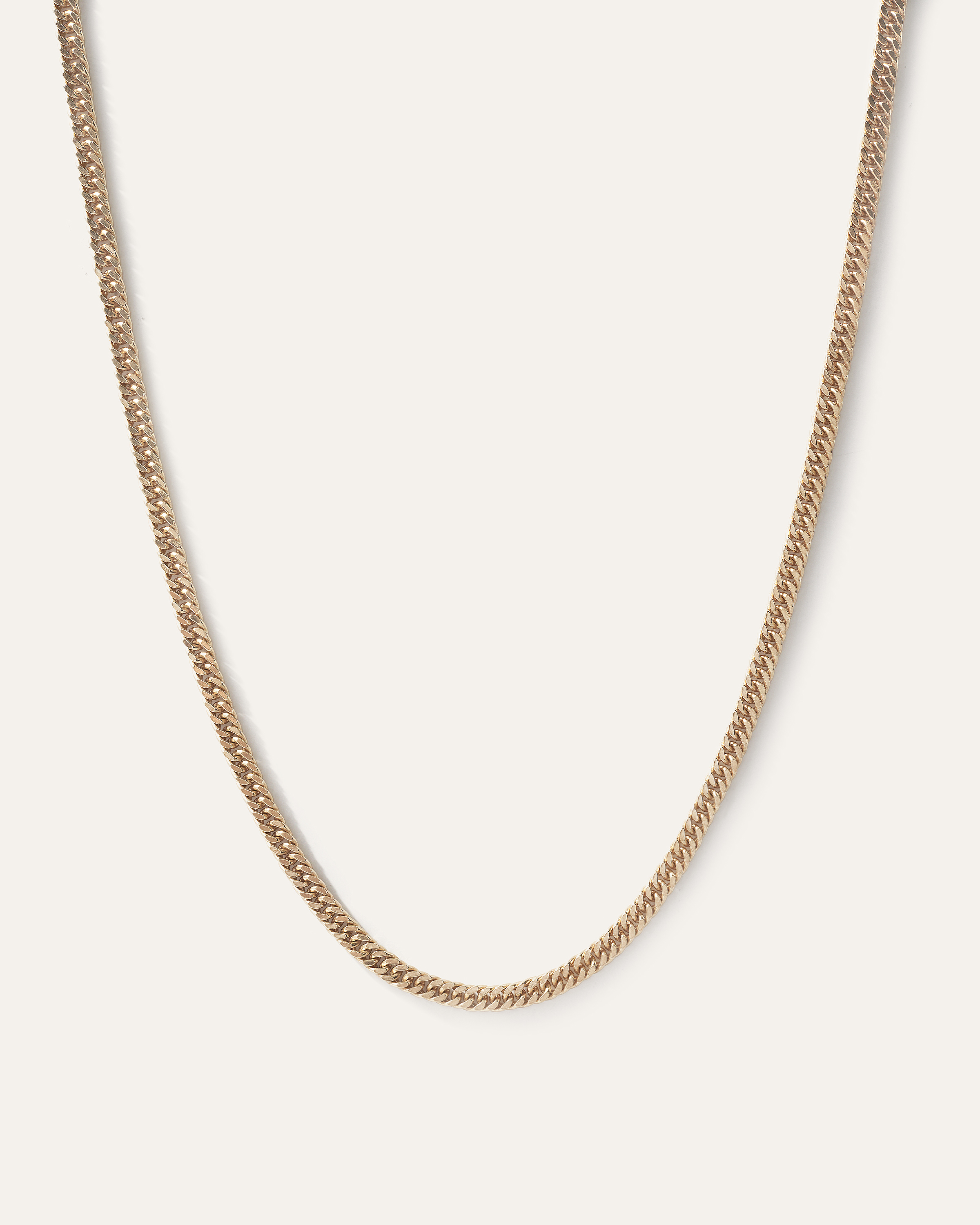 Quince Women's Double Curb Chain Necklace In White